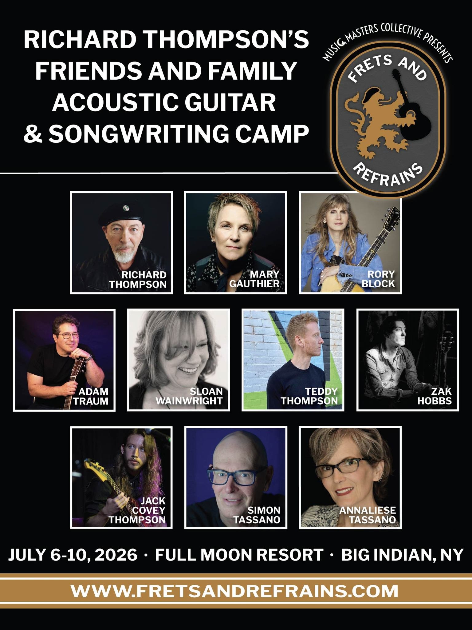 Tickets for Frets &amp; Refrains 2026 are open to the public TODAY! 🎟️

Secure your spot and join us for another incredible year with Richard Thompson &amp; friends. For more information, please visit https://www.fretsandrefrains.com using the link 