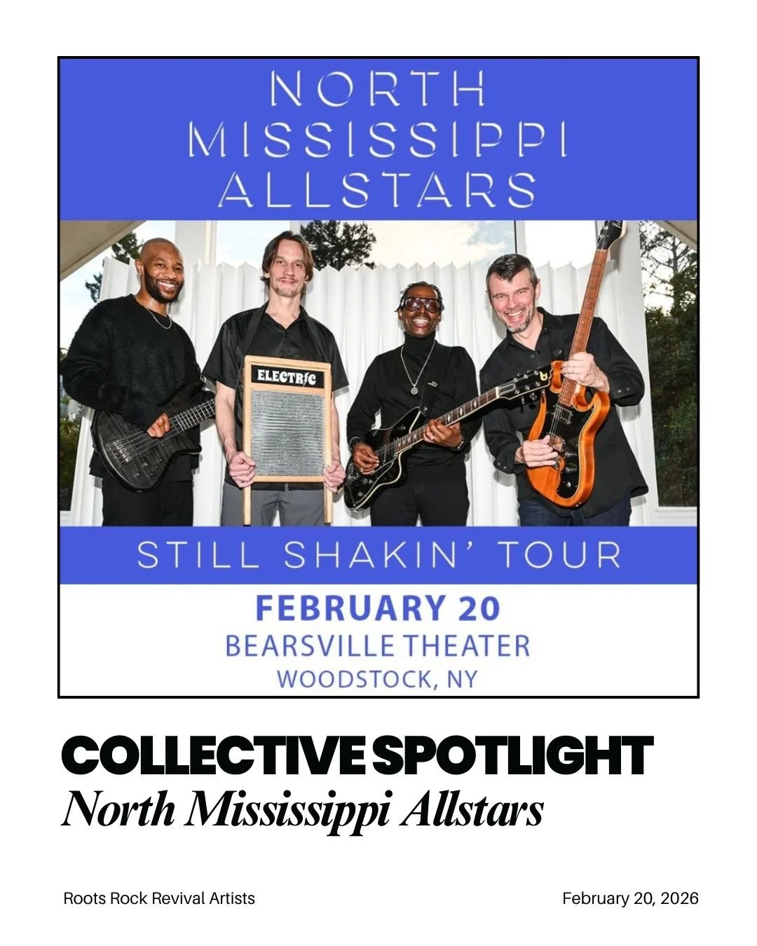 We&rsquo;re excited to share that the North Mississippi Allstars are bringing their legendary roots rock sound to the Bearsville Theater this Friday, February 20! 🌟
We've had the privilege of working with these talented artists over the years at Roo