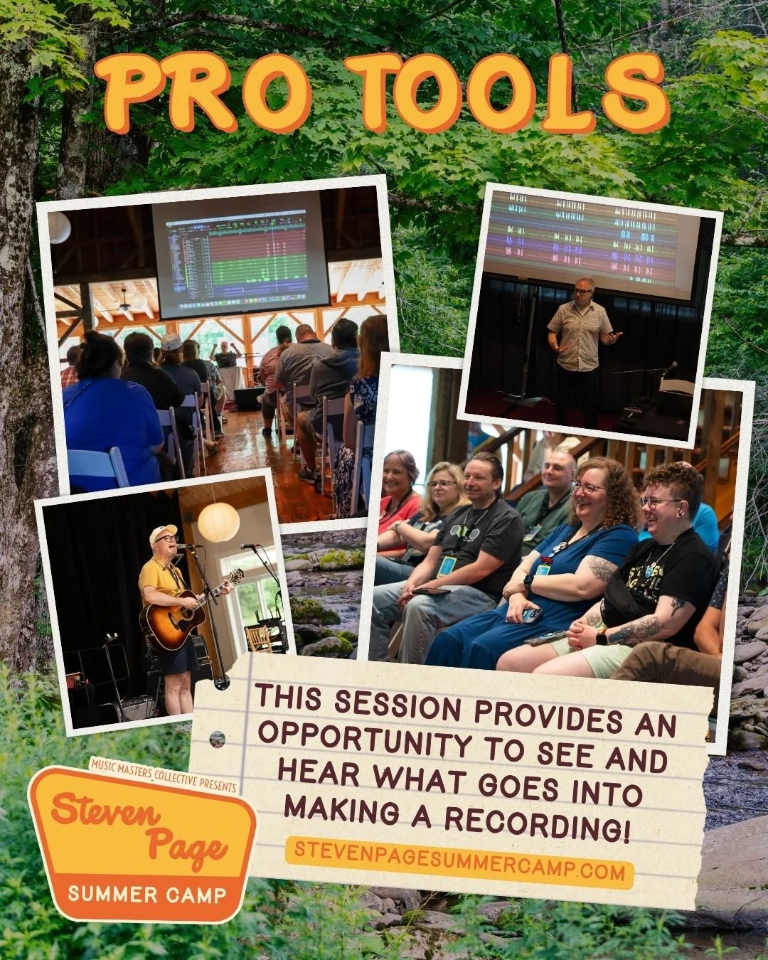 Get an inside look at one of the sessions Steven Page Summer Camp has to offer: Behind Pro-Tools with Steven! Learn all about what goes into making a recording while surrounded by your peers⛺🌲All levels welcome!

📅July 13-17, 2026
📍Full Moon Resor