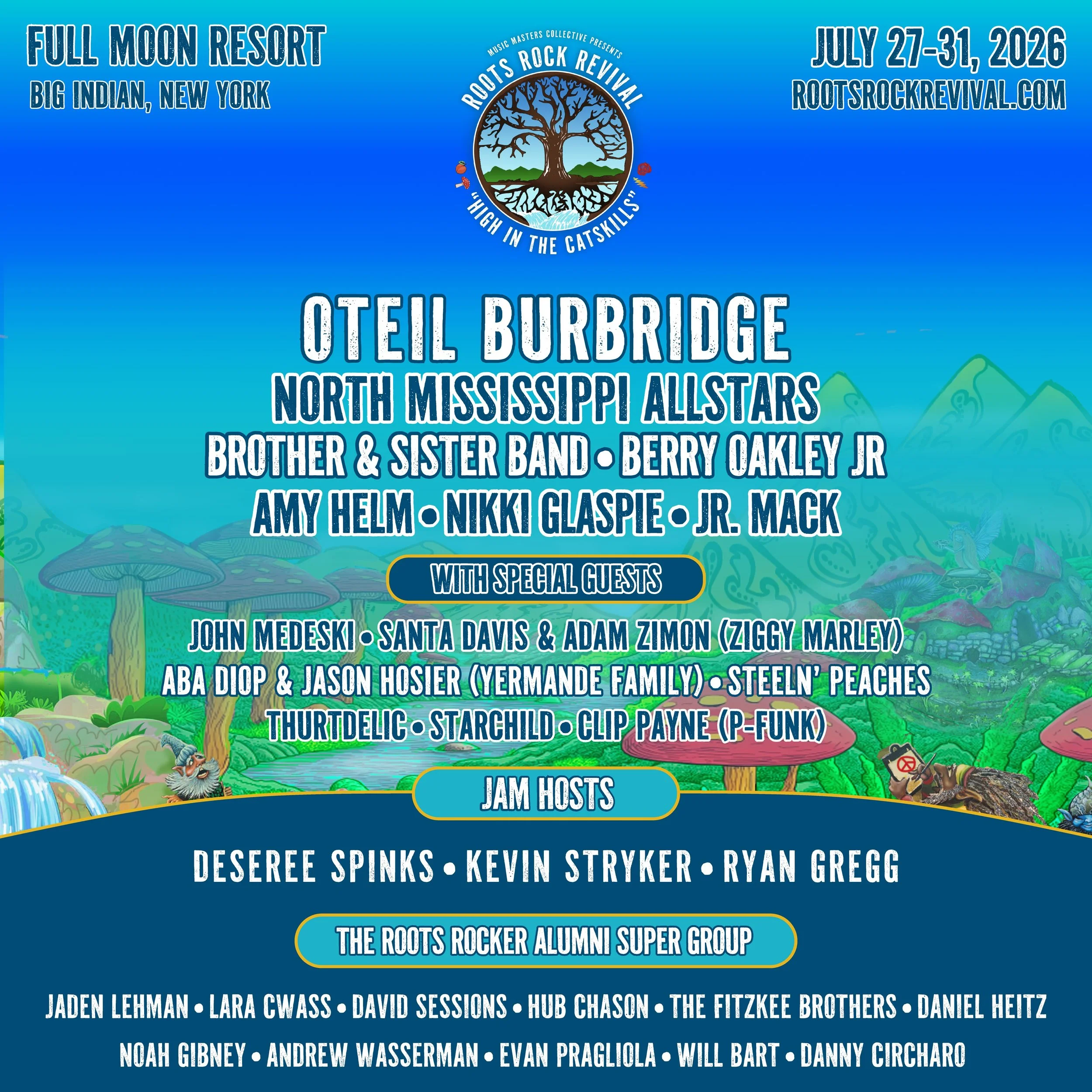 Roots Rock Revival July 27-31, 2026