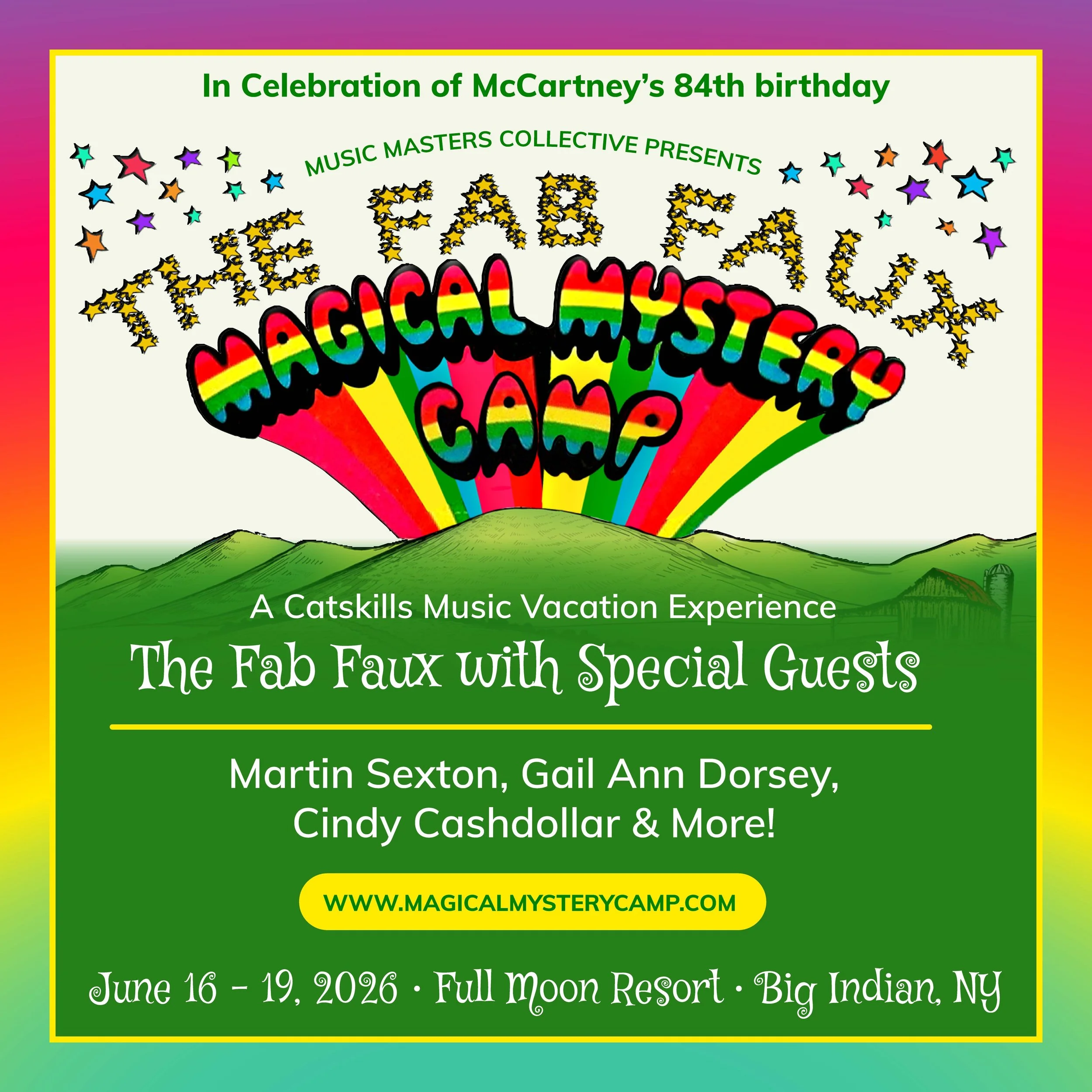 The Fab Faux's Magical Mystery Camp June 16-19, 2026