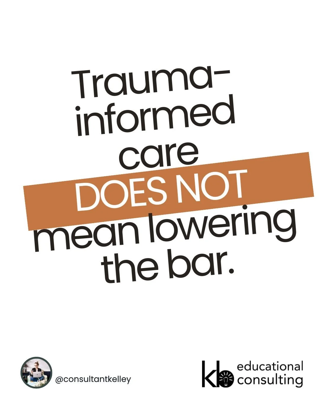 Let&rsquo;s be super clear!

&ldquo;Trauma-informed&rdquo; doesn&rsquo;t mean less rigor. It doesn&rsquo;t mean &ldquo;no accountability.&rdquo; It doesn&rsquo;t mean lowering expectations or standards.

It means:

✅more access
✅more support
✅more ca