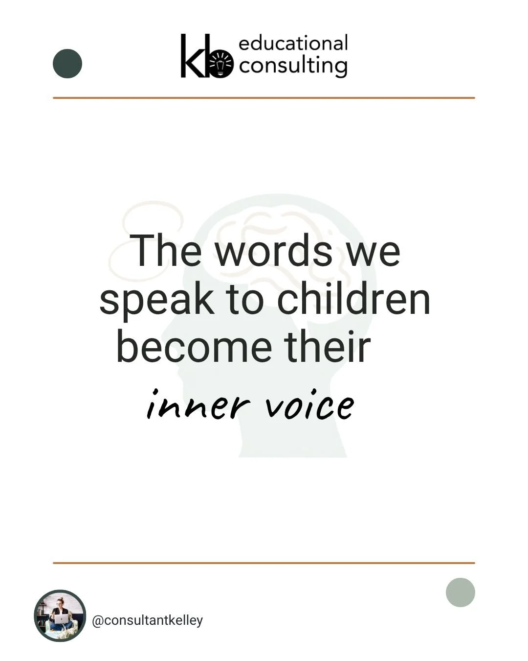 The voice inside a child&rsquo;s head doesn&rsquo;t appear out of nowhere. 🗣️

Lev Vygotsky showed us that children literally internalize the language spoken to them &mdash; first repeating it aloud during play, then quietly to themselves, and final