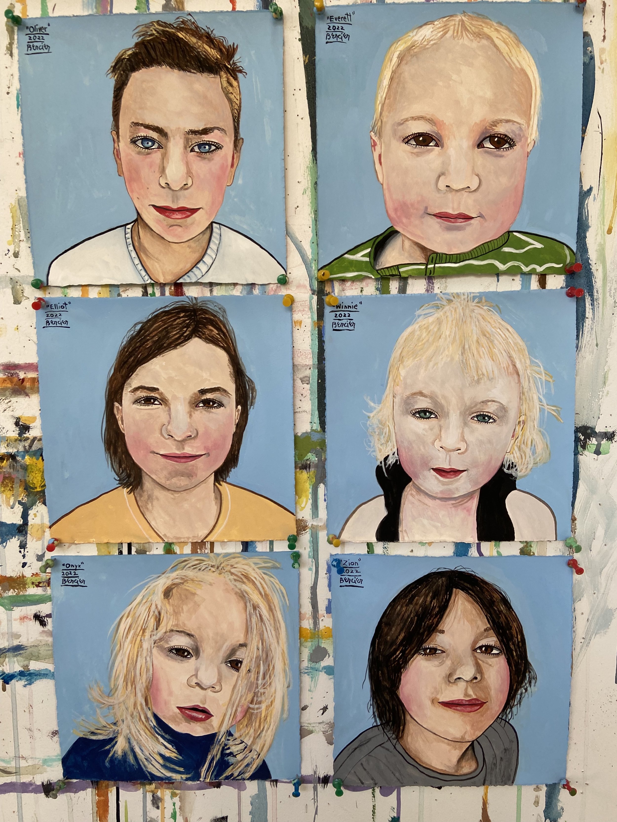 Six Terry Grandchildren, 8 x 8