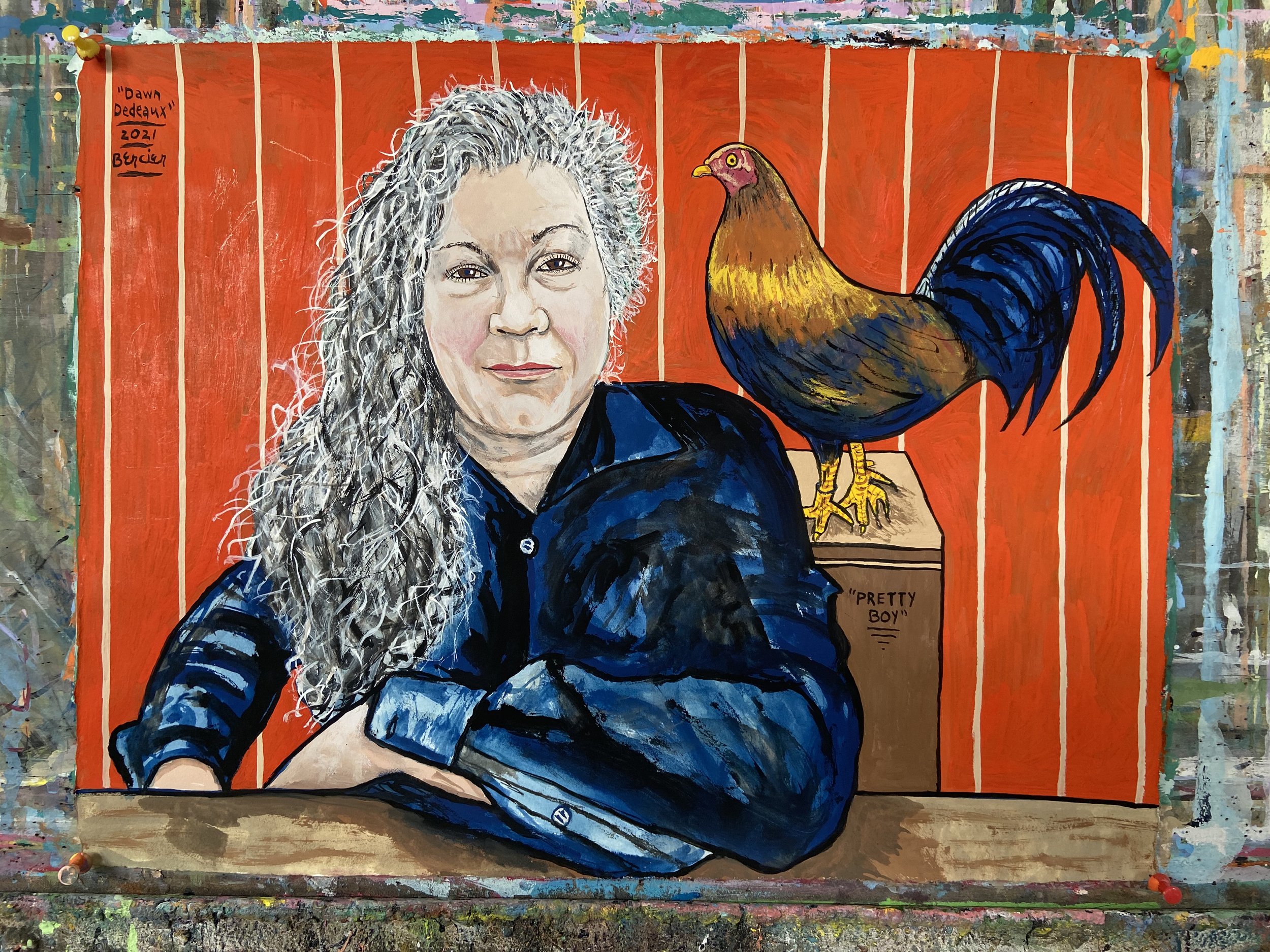 Dawn DeDeaux, 2021, artist, gouache on handmade paper, 15 x 19 inches