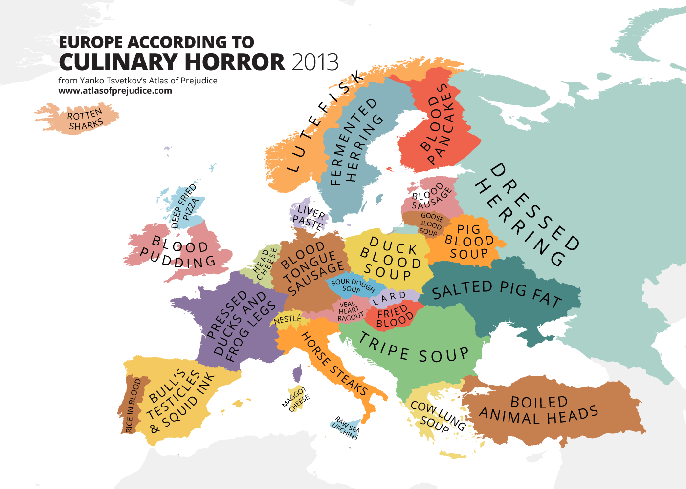 Culinary Horror Map of Europe