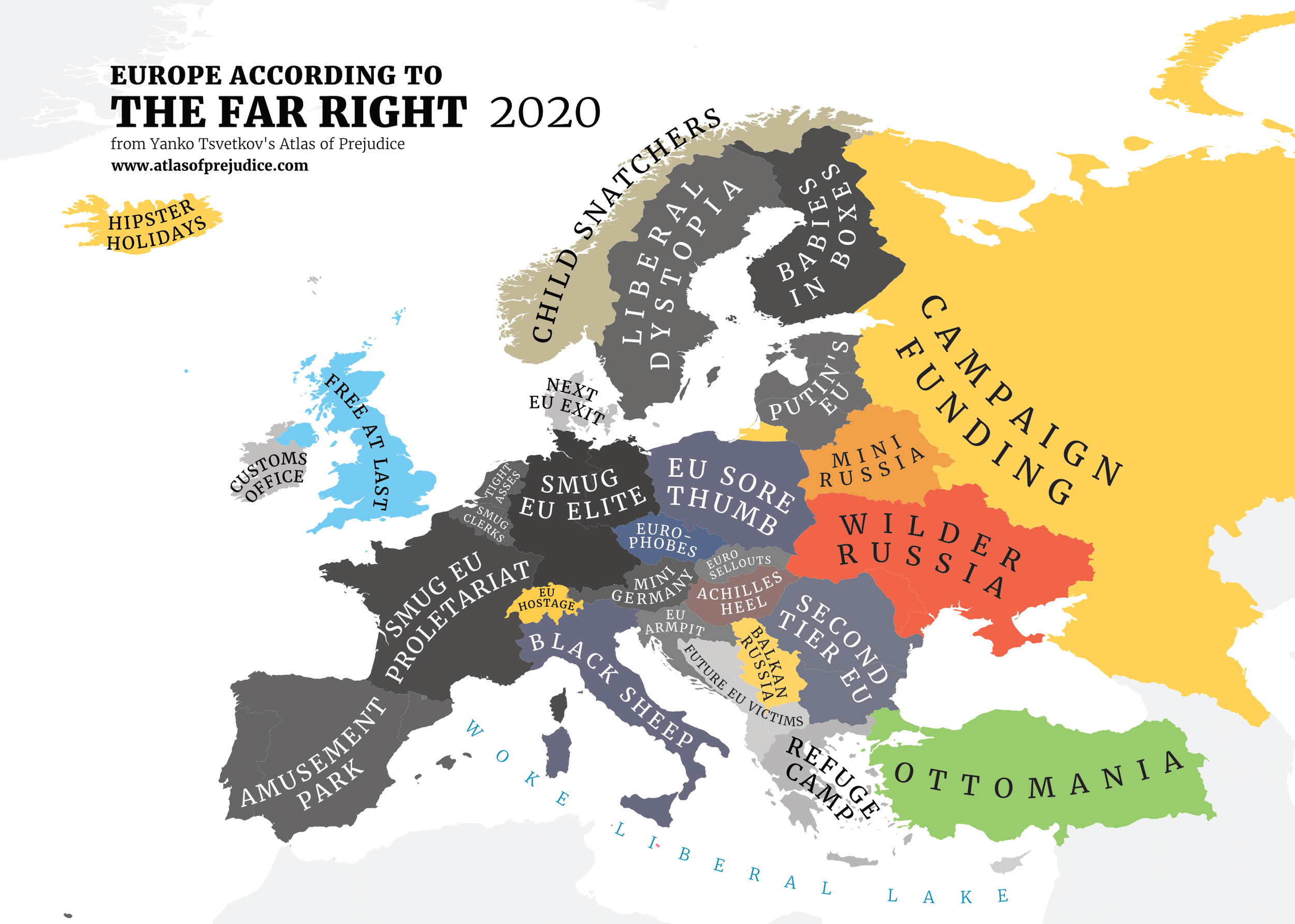 According. Map of Europe 2020. Europe according to. Atlas of Prejudice. Карта Европы the New order.