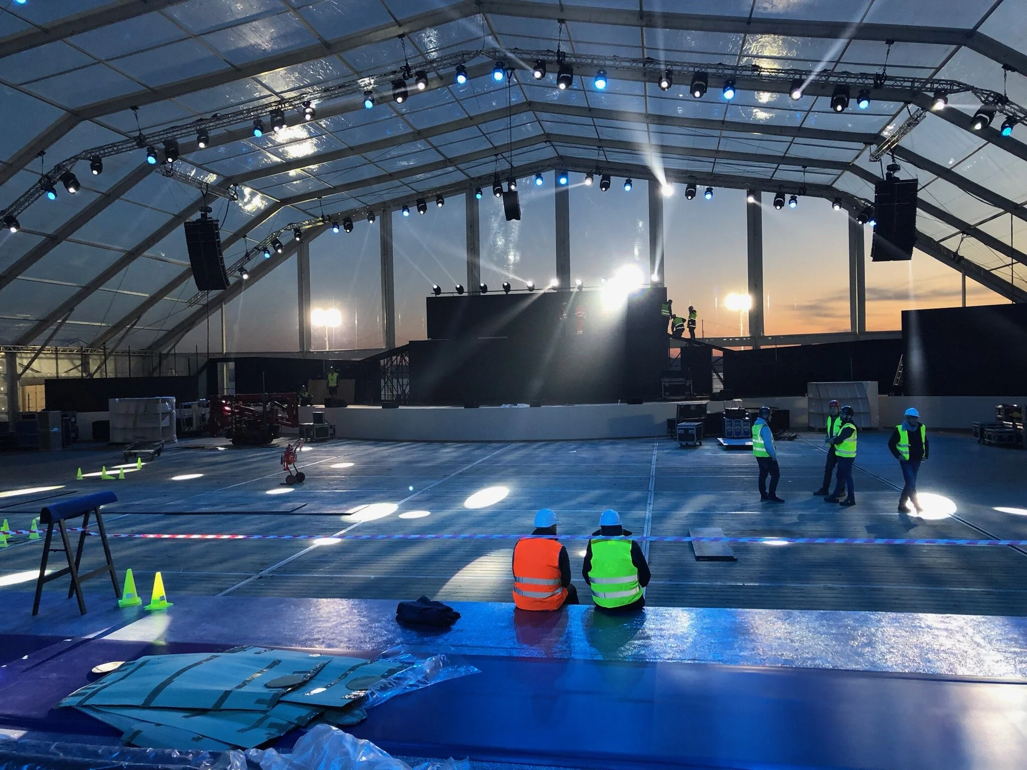 Load in for launch ceremony