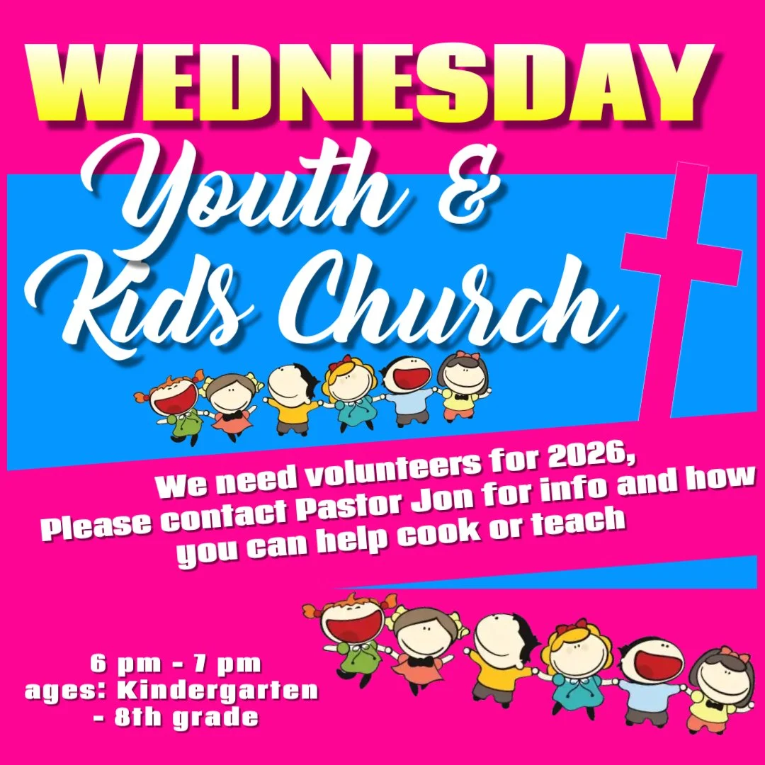 WEDNESDAY YOUTH + KIDS CHURCH &amp; MEAL