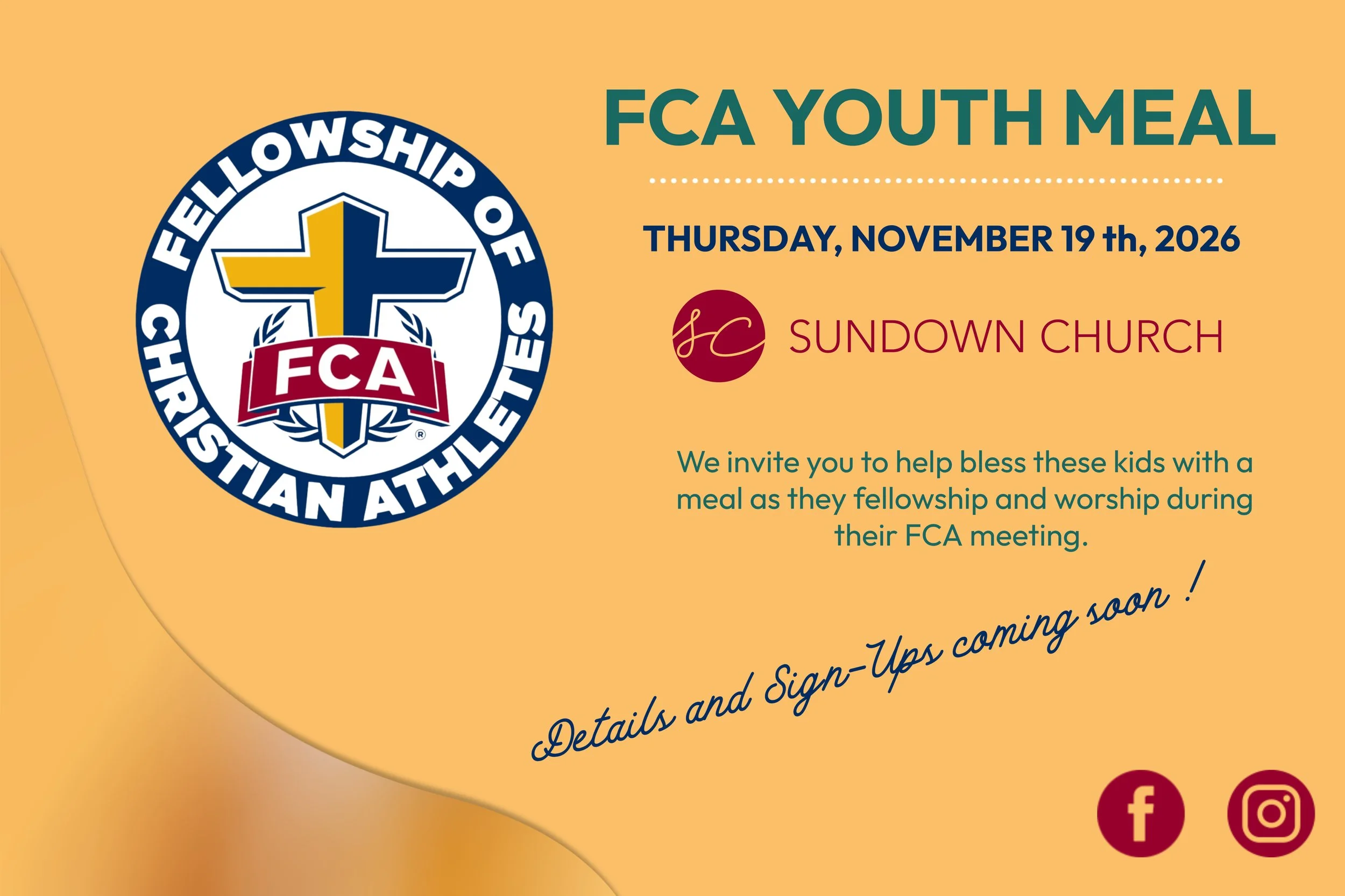 FCA Youth Meal @ Sundown Church