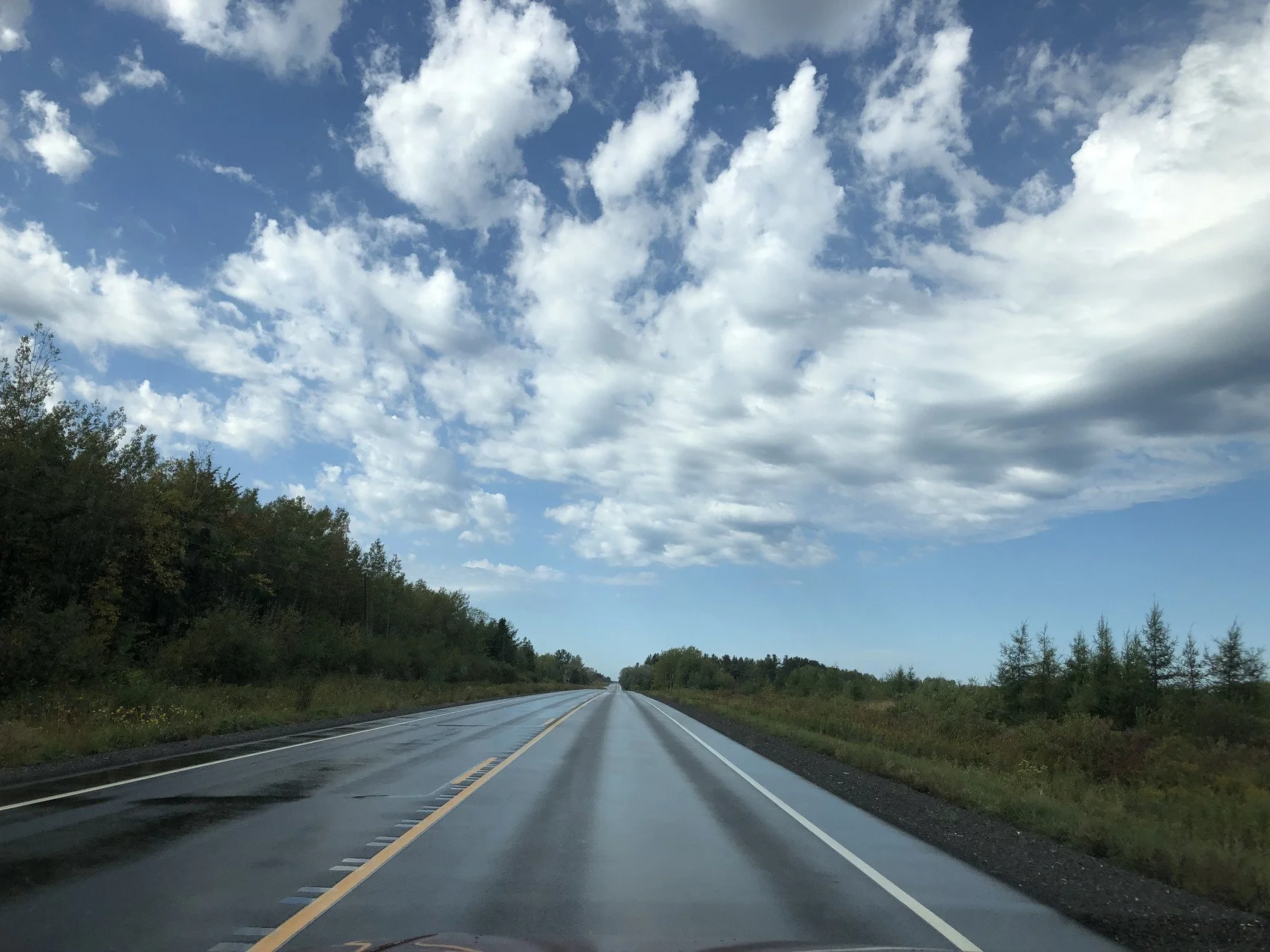 open road, in summer
