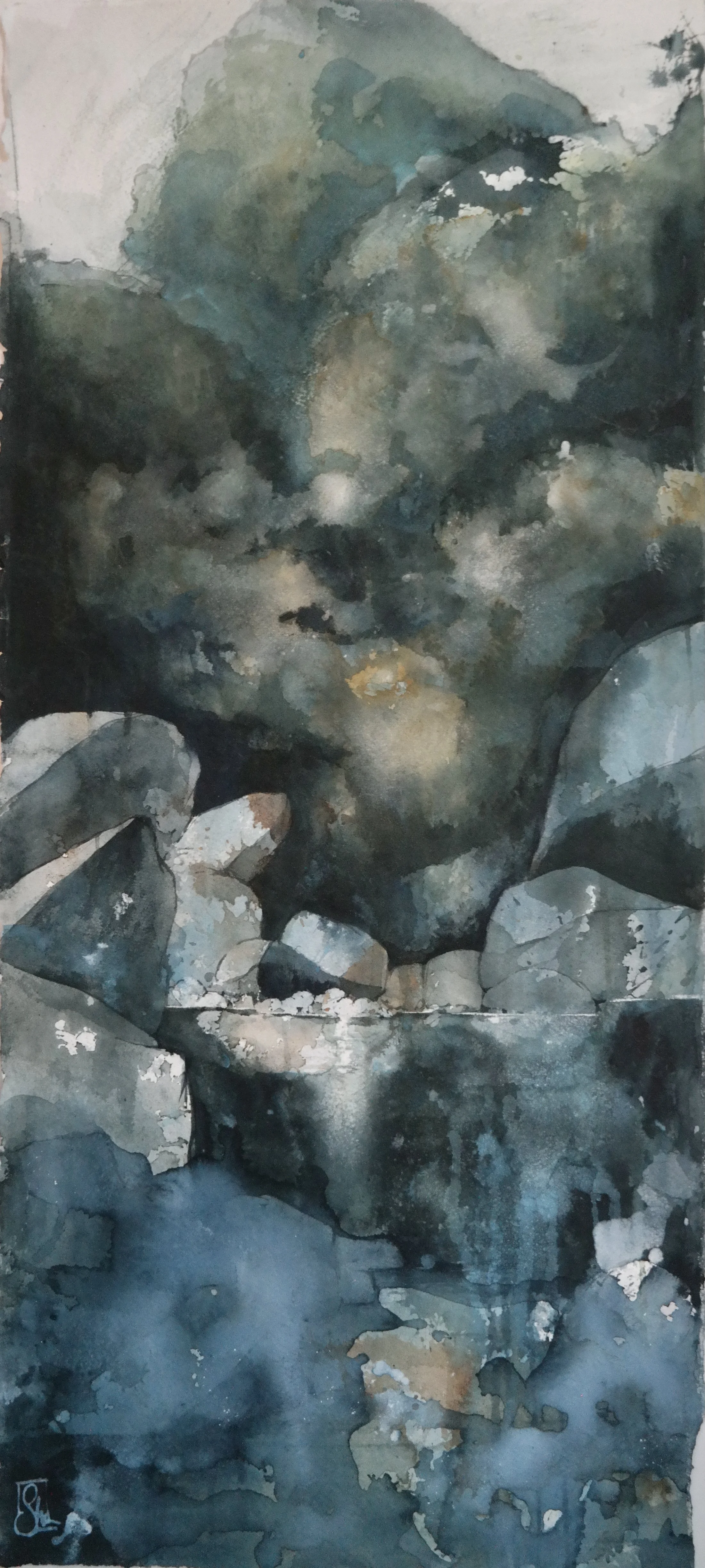 Sleeping Giants, 27" x 12", Watercolor
Available at The Gallery at Somes Sound, ME.