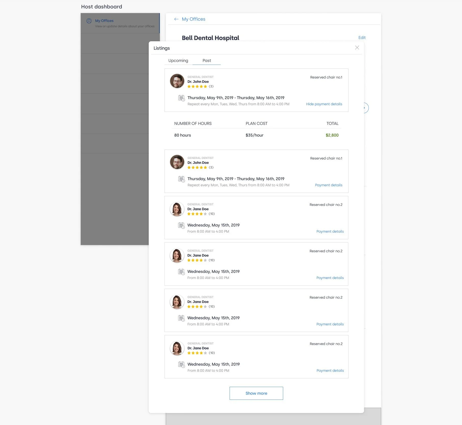 Host dashboard - past listings payment details.jpg