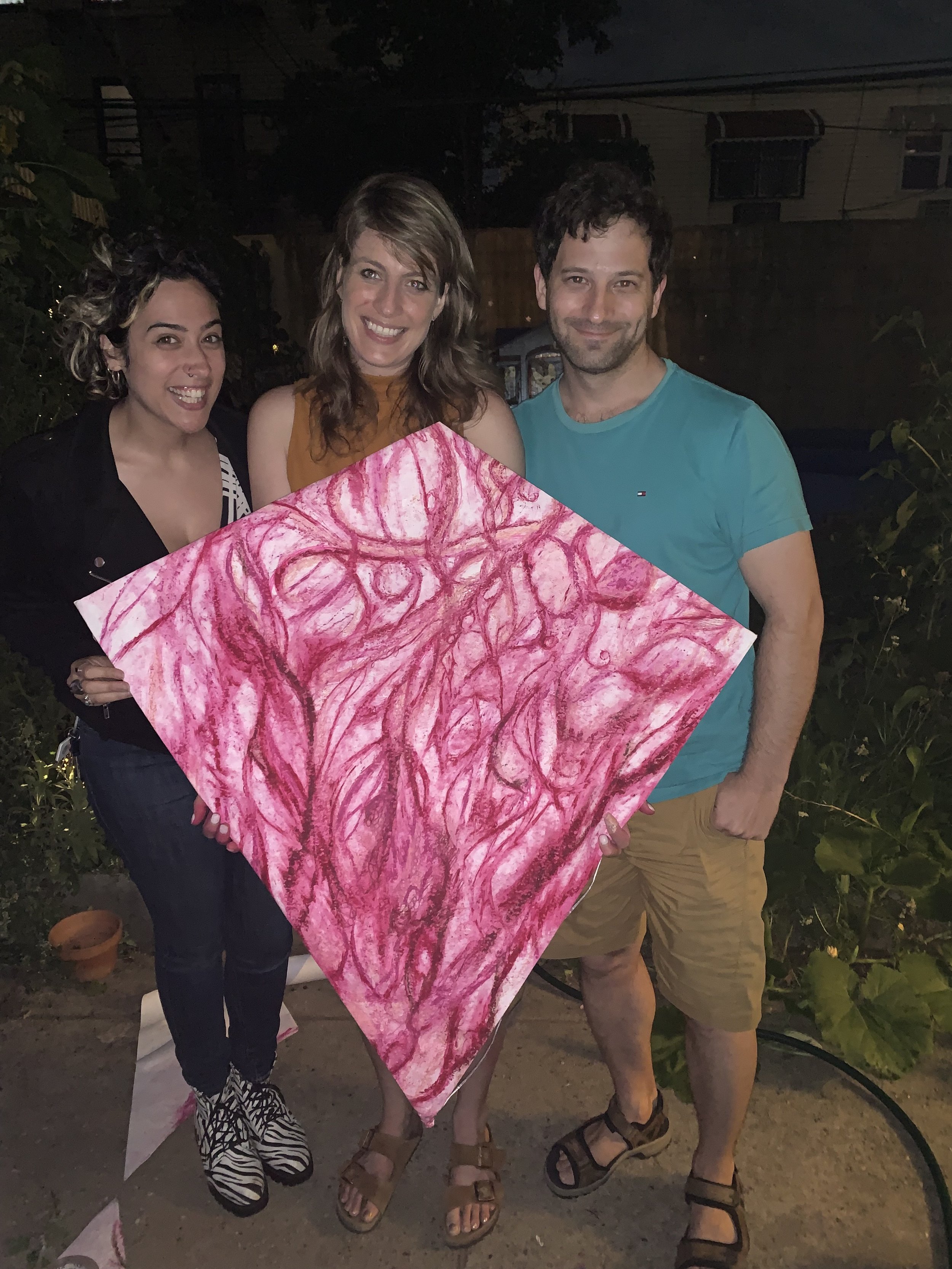 Rosa constructs a handmade kite for the event