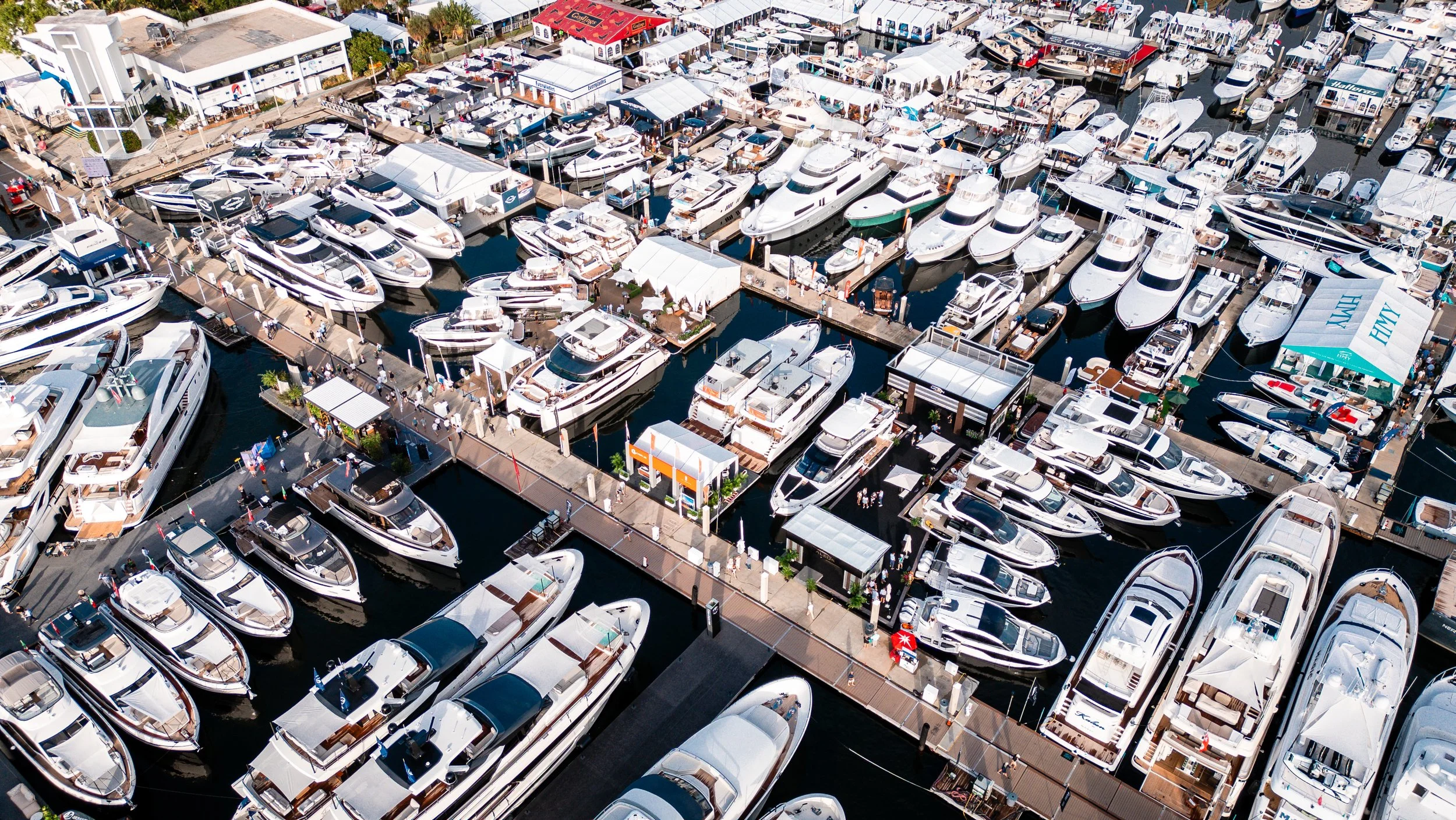 Yachts and marina at the Fort Lauderdale International Boat Show