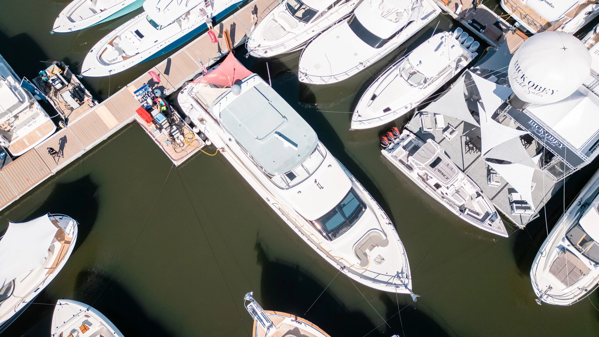 CL Yachts exhibition area at the Palm Beach boat show
