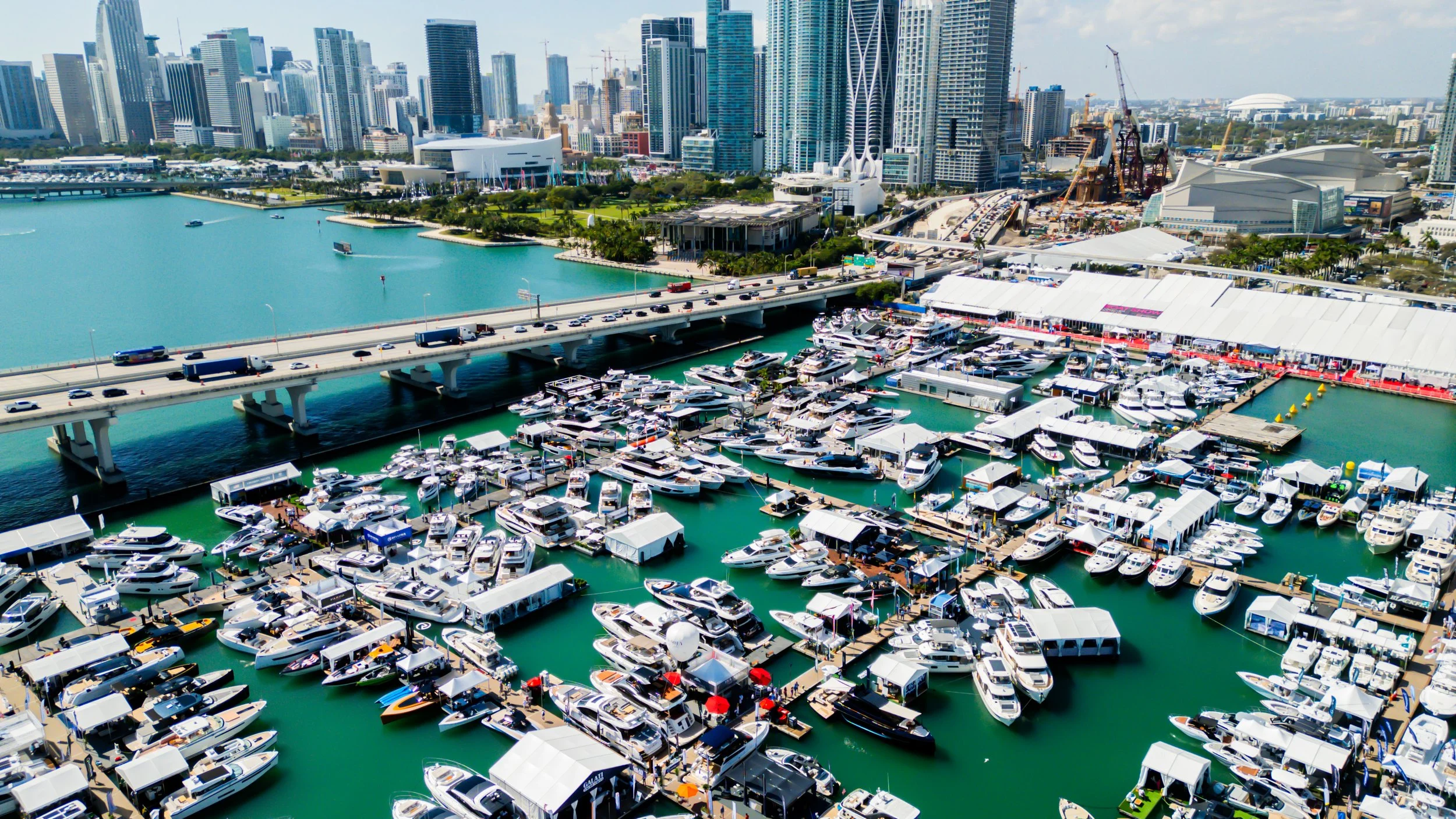Yachts at the Miami International Boat Show