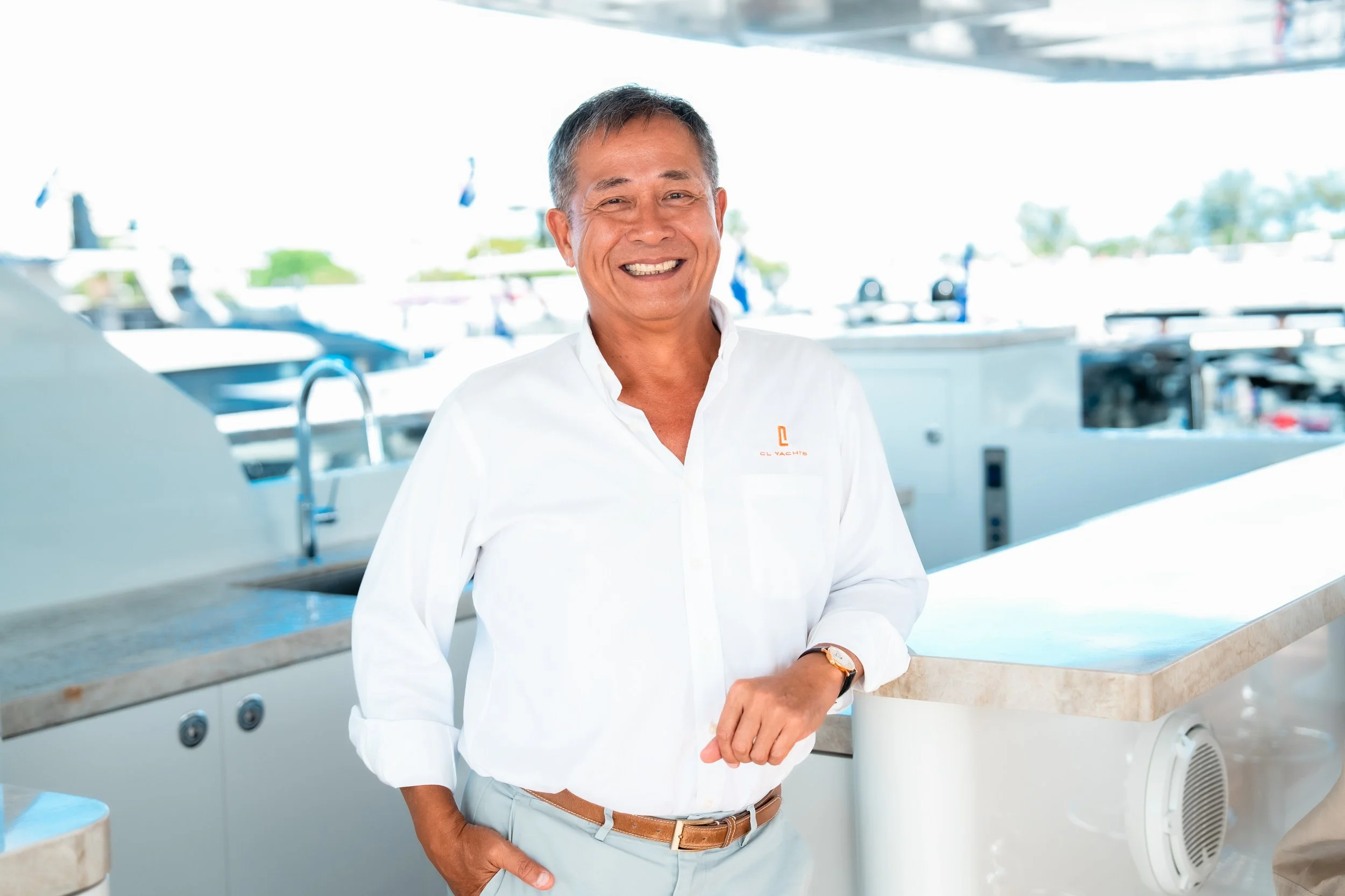 CL Yahts company representative at the Fort Lauderdale International Boat Show