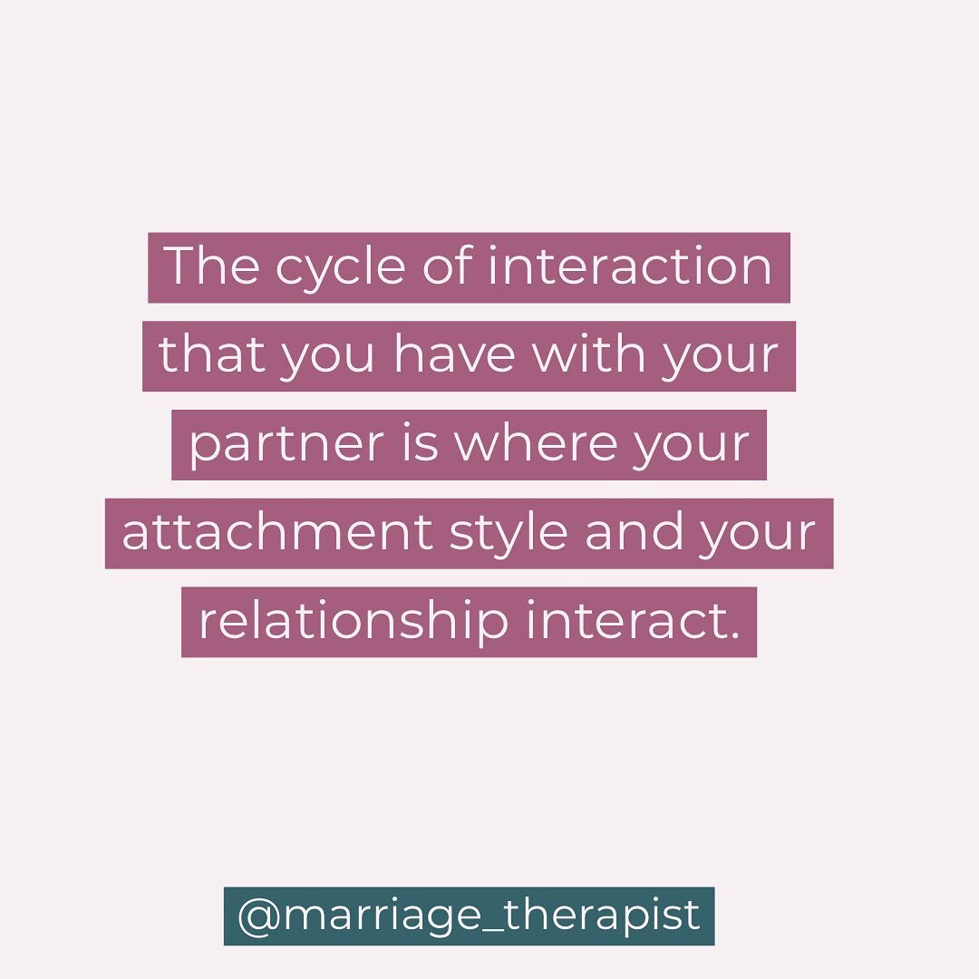 Whether you have an anxious attachment style and pursue your partner, or you have an avoidant attachment style and withdraw from your partner, your attachment style drives a lot of interactions with your partner. I will be doing a series of posts abo