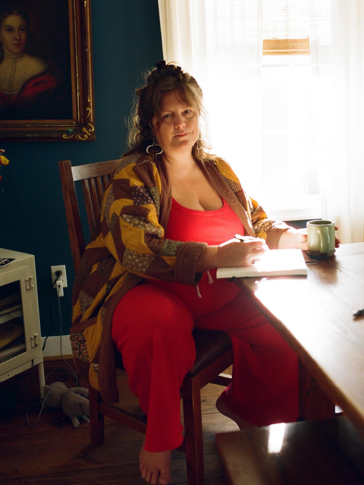 This is where most of my days start- coffee in hand, pen to page. 

Writing has been my most long term creative practice- before I ever thought in terms of images, I used words as a way of noticing- a way of making sense of my experience.

Next week 