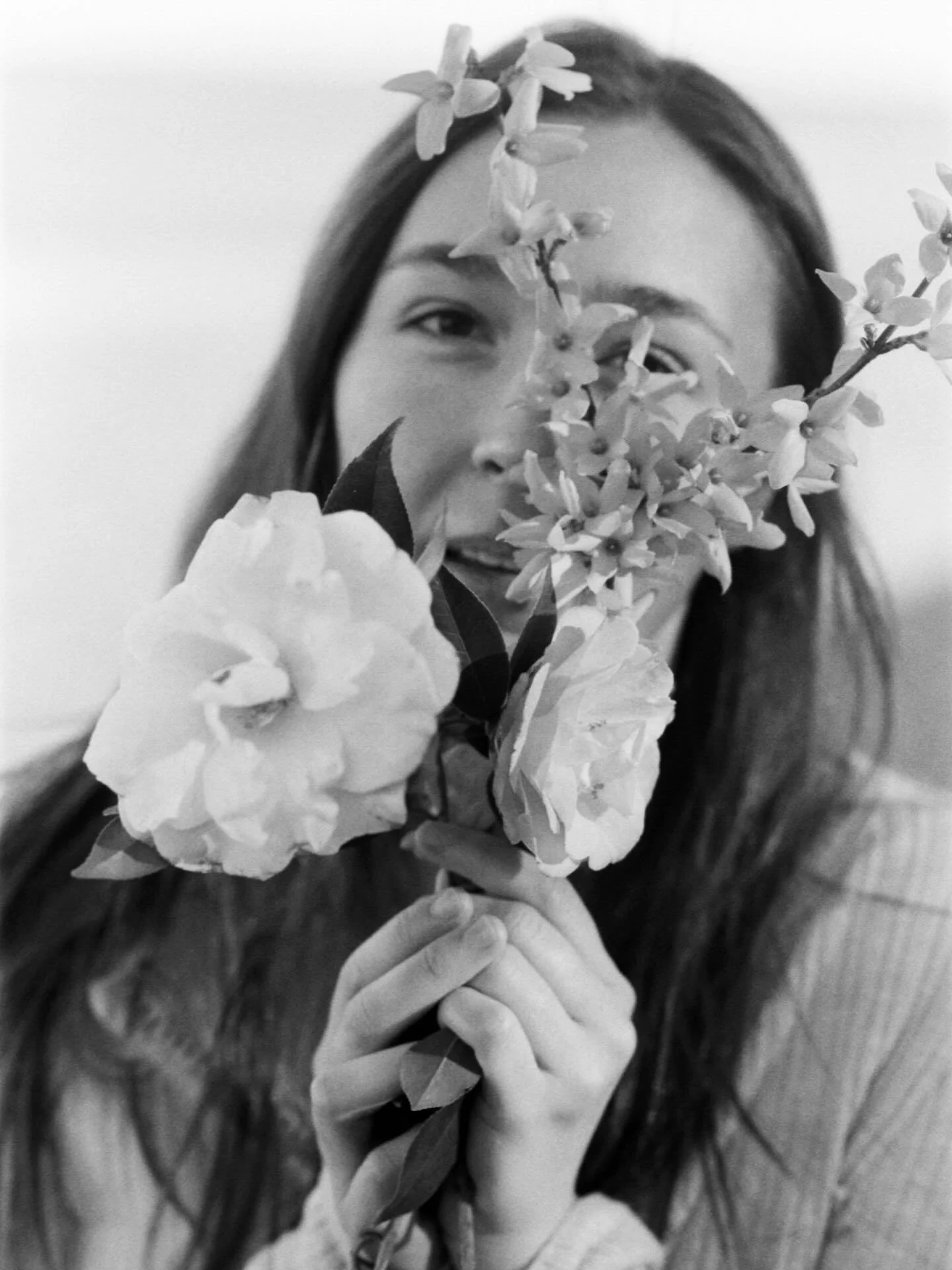 Body story session on black and white film on a cold, sunny spring day.