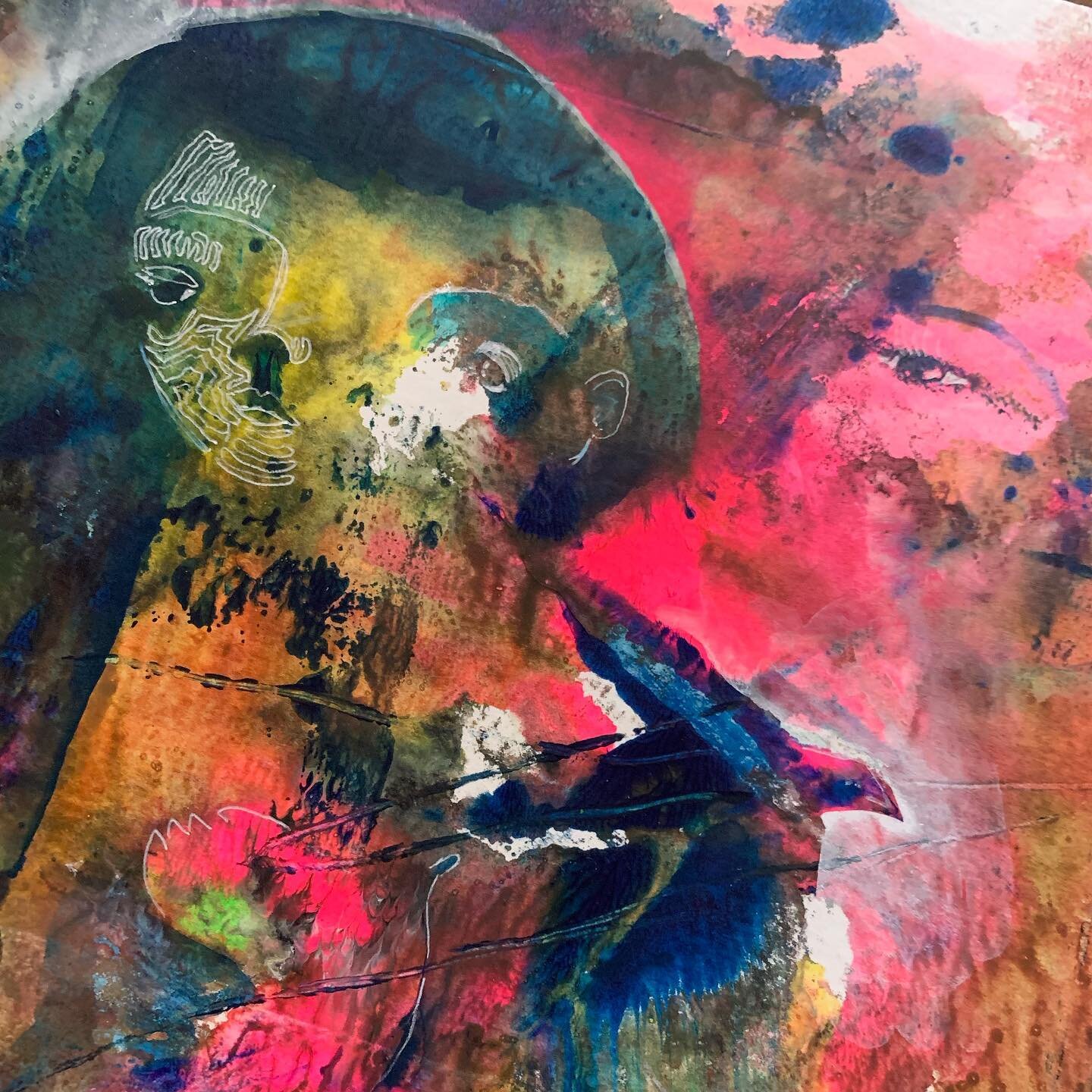 #artoftheday #artinprogress #artistsoninstagram #artgram #wip #workinprogress #ashevilleartist #artonpaper #abstractexpressionism #expressionism #putabirdonit