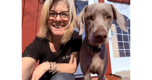 Casey and our Winery Dog Zari