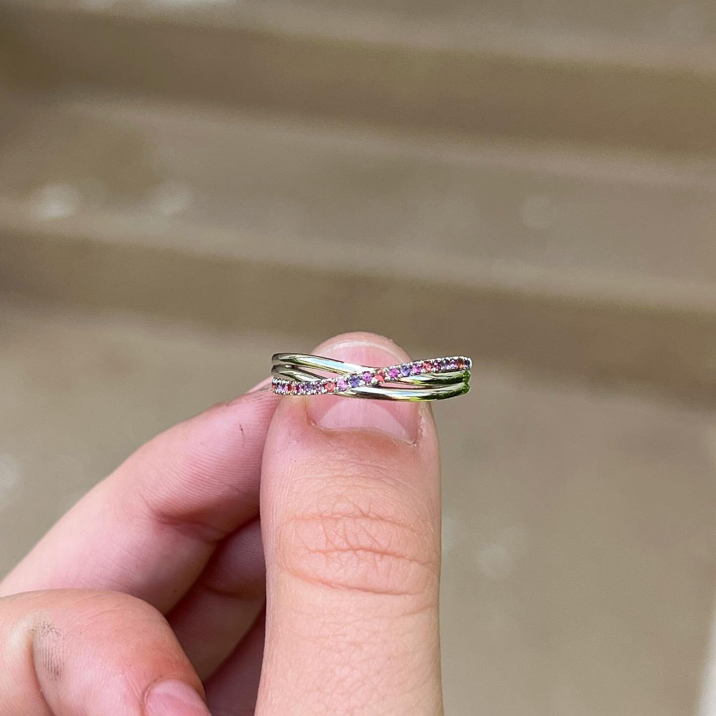 recent custom I forgot to post! super cute dainty curve band set with amethyst and sapphire stones in 14k white gold ~
customs are still currently closed as I work through my list. I do have some made to order pieces as well as a few in stock listed 