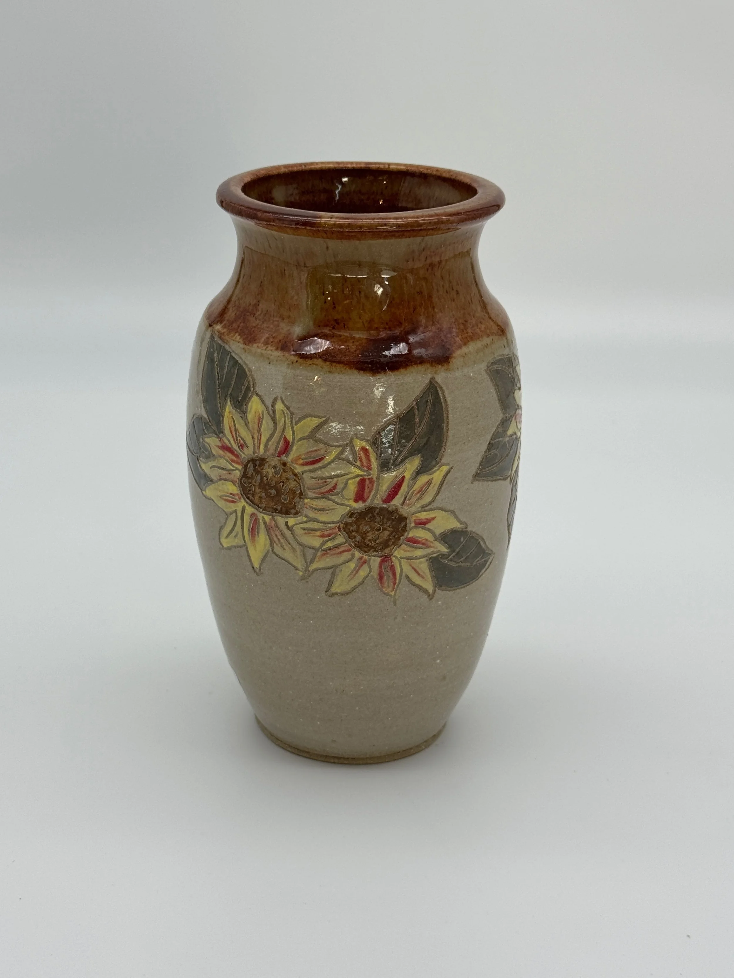 Red-tinged Sunflower Vase