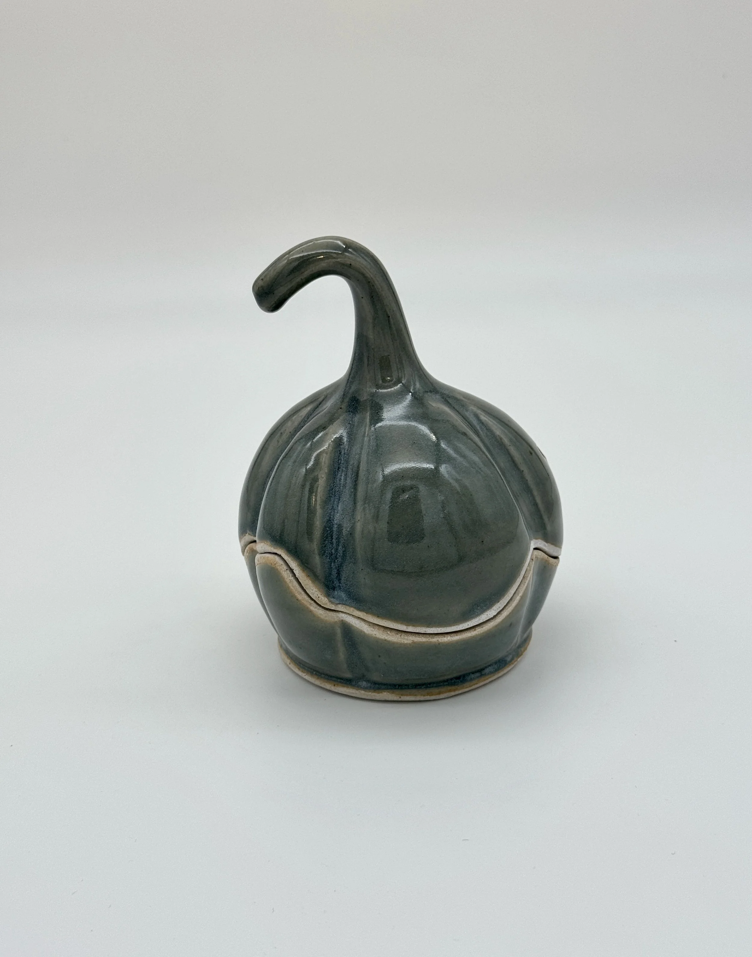 Small Garlic Roaster in Blue Celadon Glaze