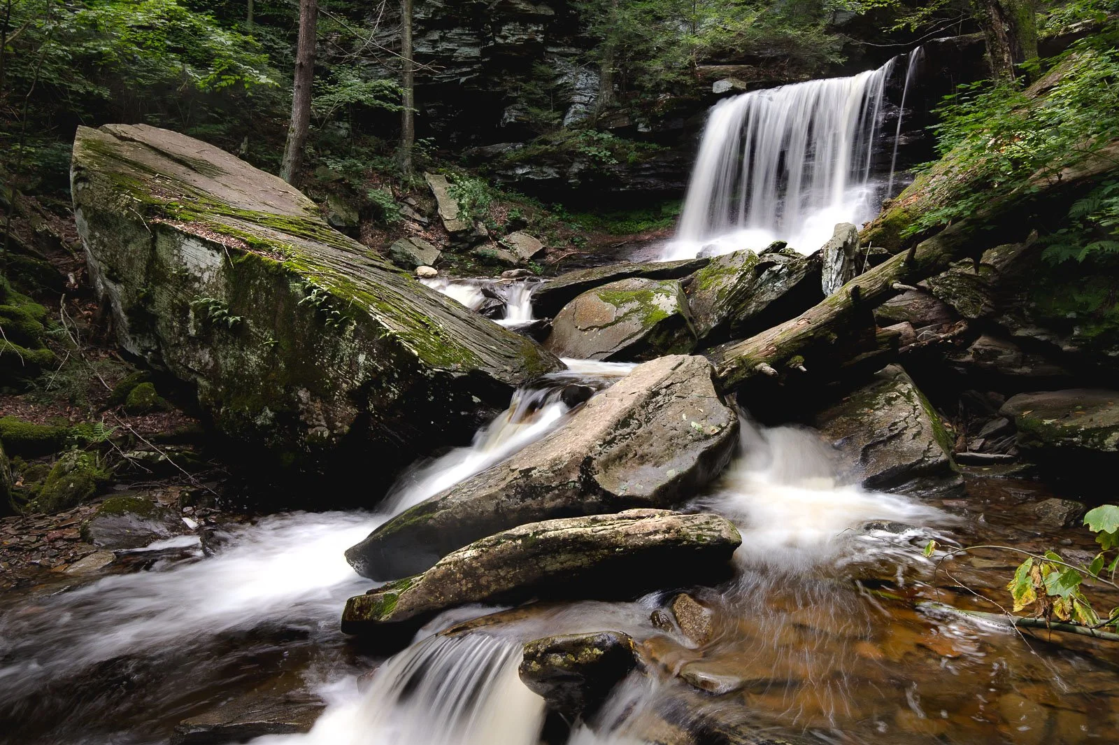 Ricketts Glenn waterfall Pennsylvania