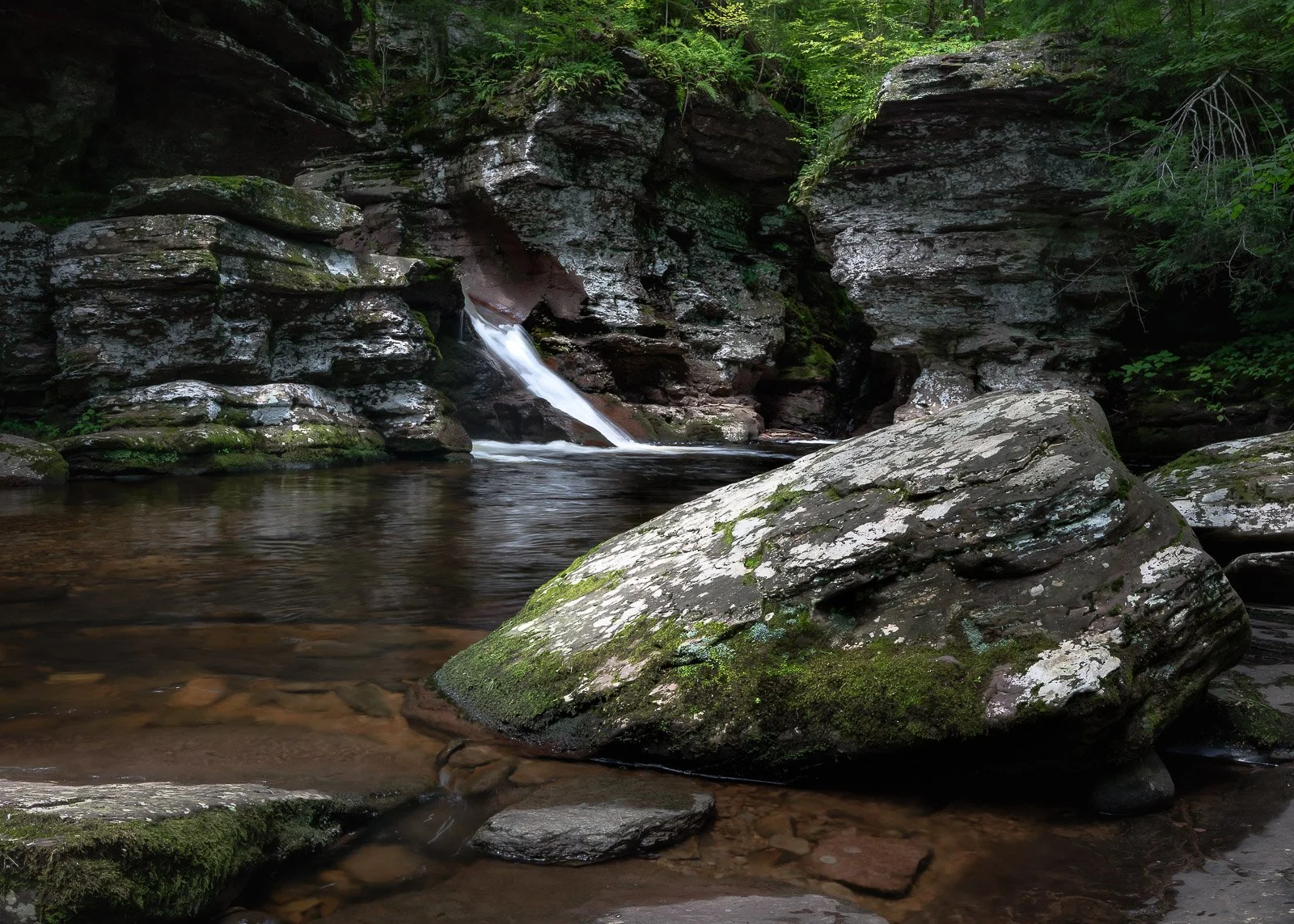 Ricketts Glenn waterfall Pennsylvania