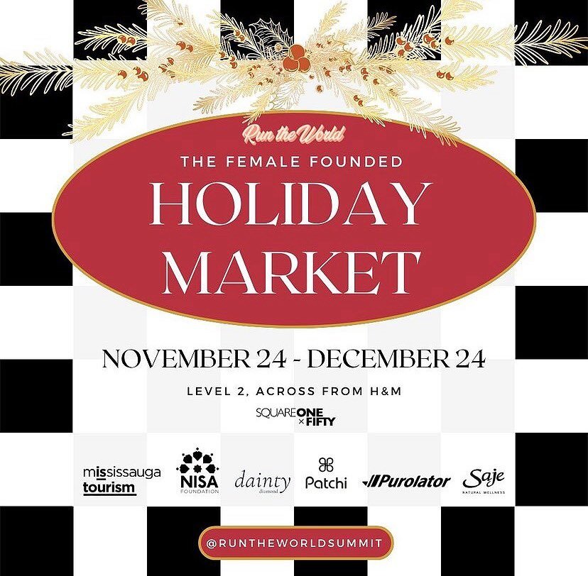Starting tomorrow until Christmas Eve (yes, that&rsquo;s 10 days!!), the Cubed Style Inc. team will be at @runtheworldsummit Female Founded Holiday Market located in @shopsquareone! This will be our final market of the year so come check us out and g
