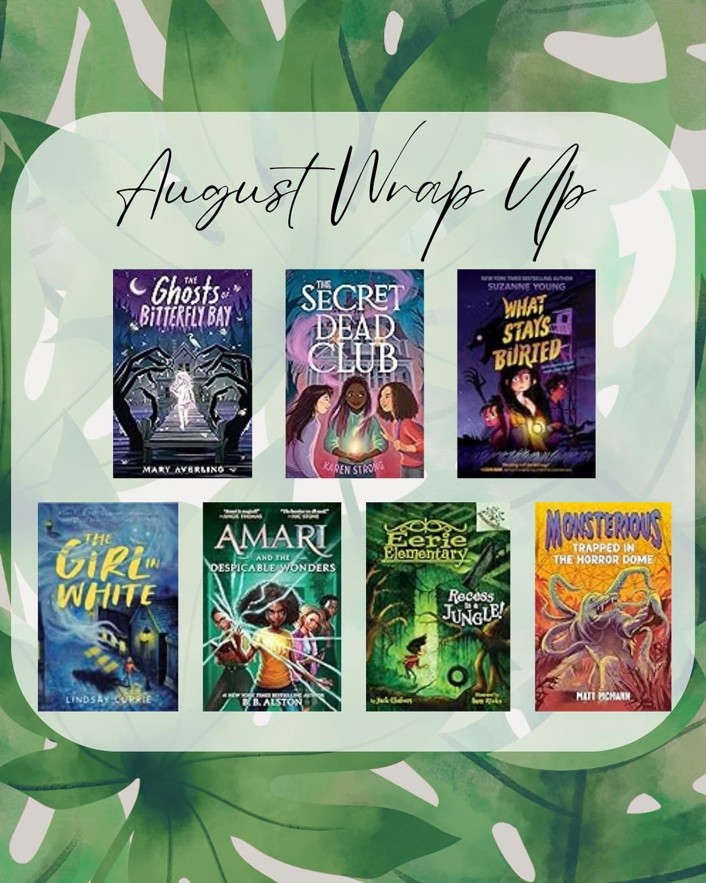 Read some fun books in the month of August! These ones plus a couple more chapter books! I&rsquo;m so ready for fall and spooky season ✨