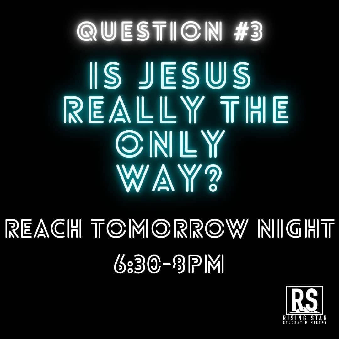 WE ARE BACK THIS WEEK!!! Reach tomorrow night from 6:30-8:00 pm don't miss out!!! #risingstarstudentministry