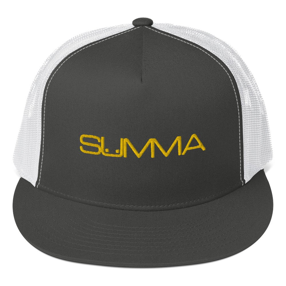 5-panel-trucker-cap-charcoal-white-front-636e89fc54c3b.jpg