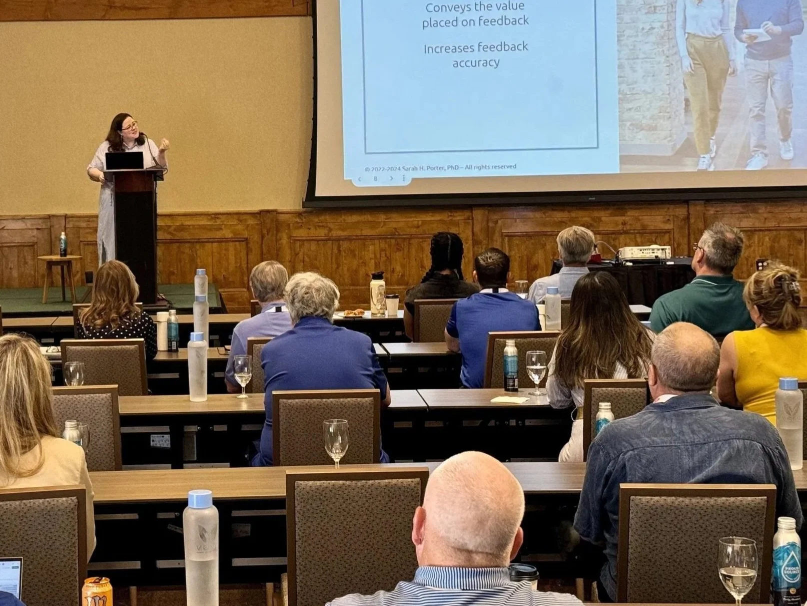 Dr. Porter delivering a keynote