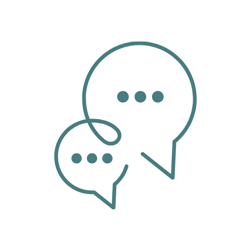 Two thought bubbles icon