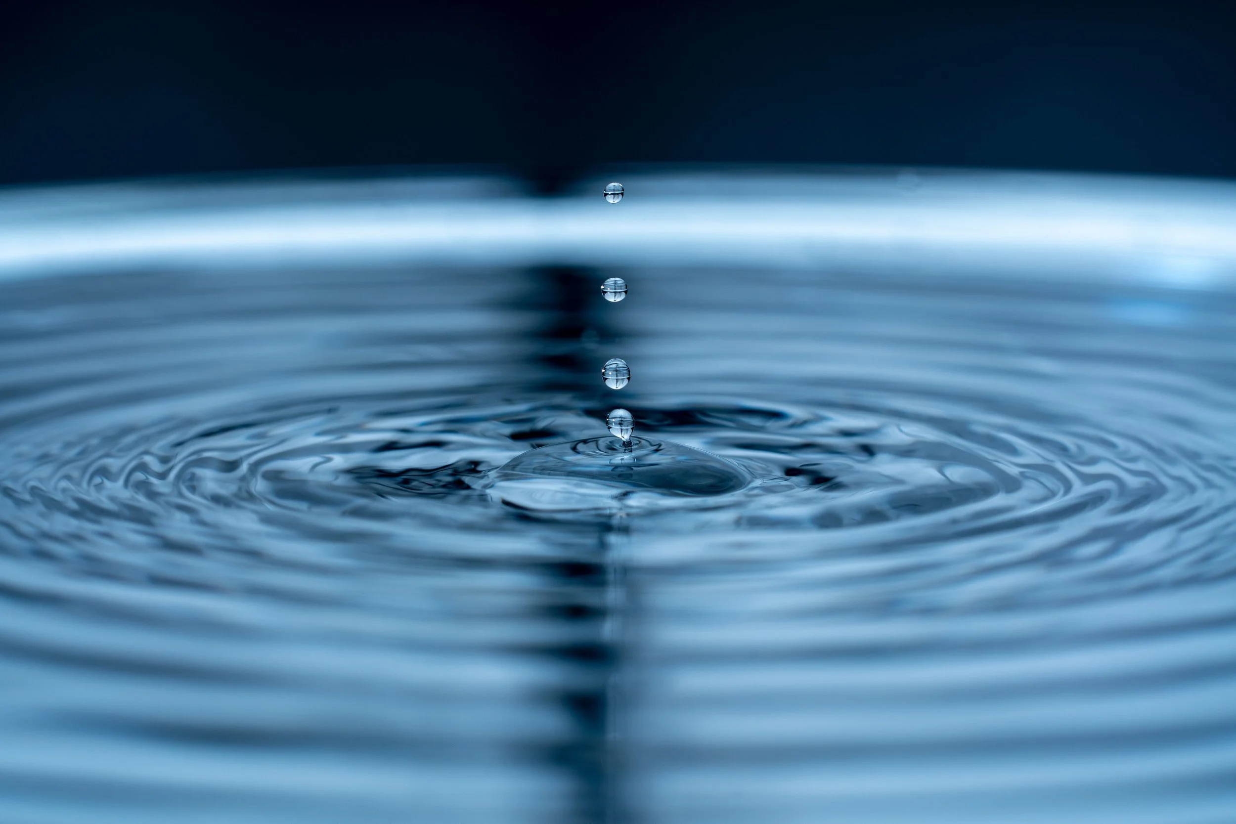 The ripple effect of a drop of water