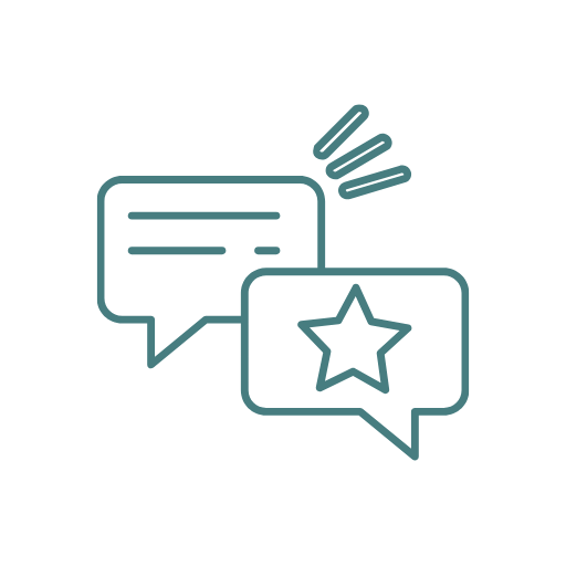 Feedback and gold star icon