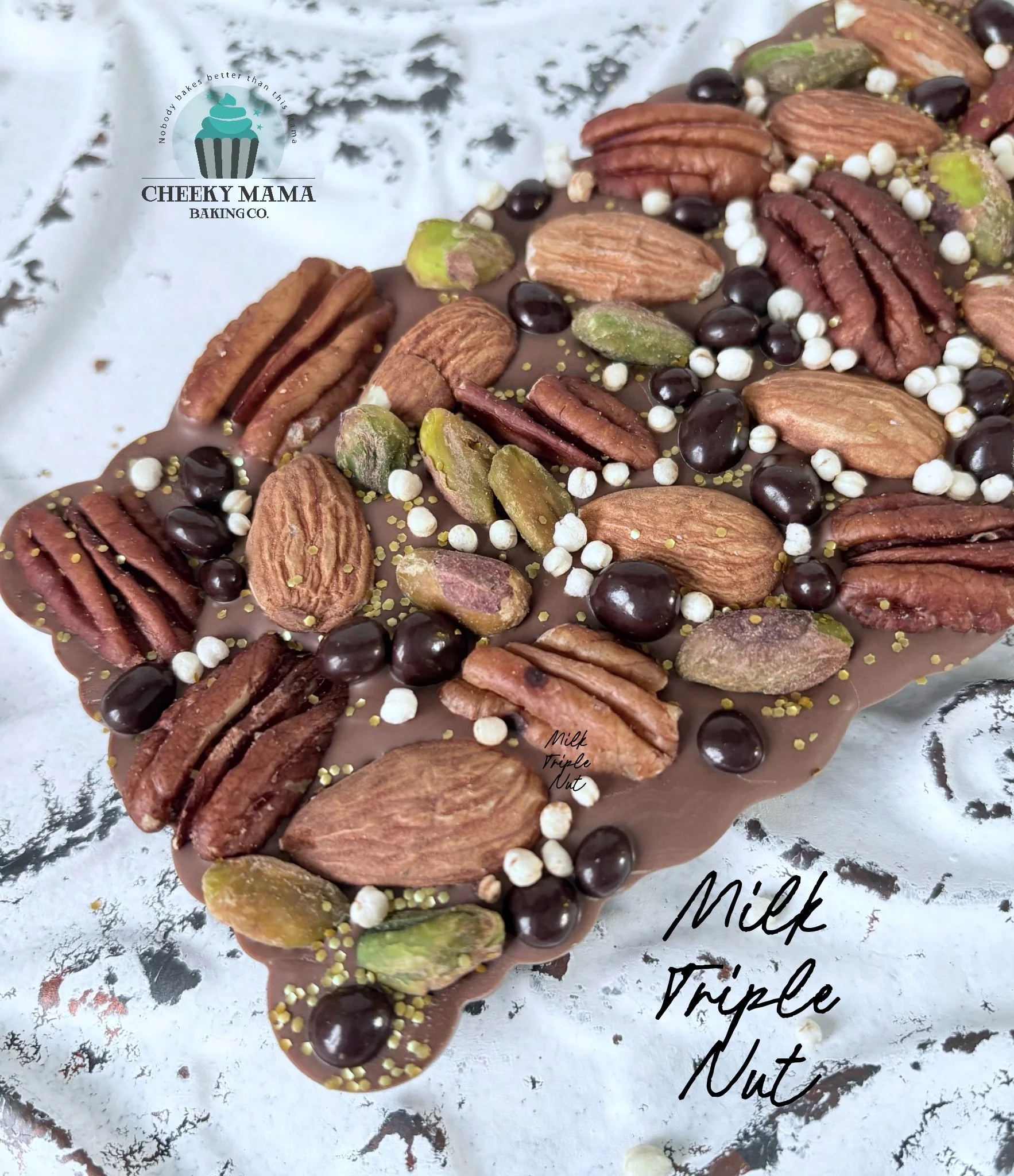 Triple Nut Artisanal Chocolate Bar