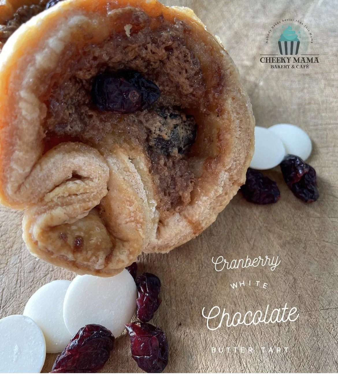 Cheeky Mama Baking Company Cranberry-White Chocolate Butter Tart