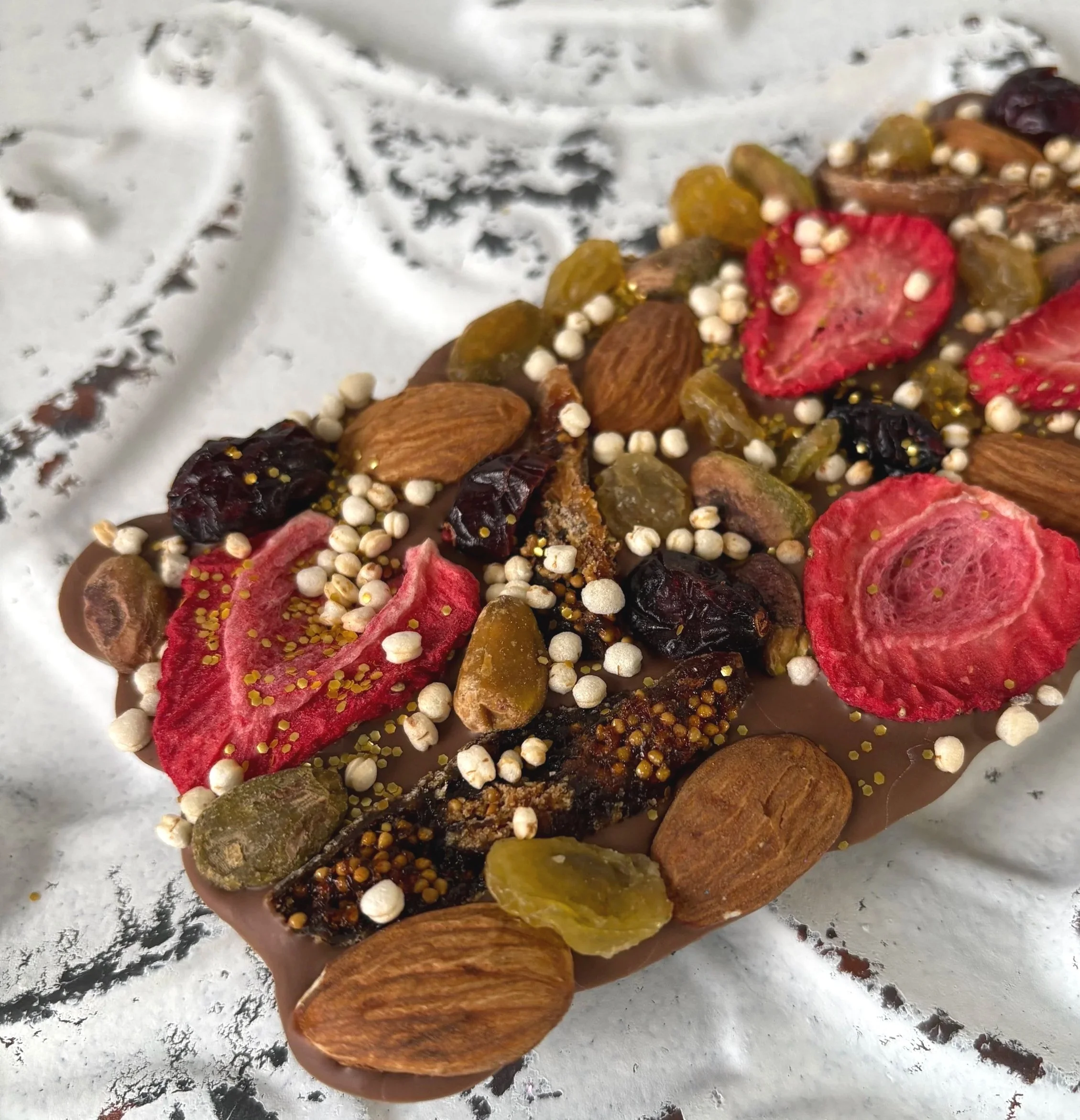 Fruits & Nuts Large Cheeky Mama Artisanal Belgian Chocolate Bar