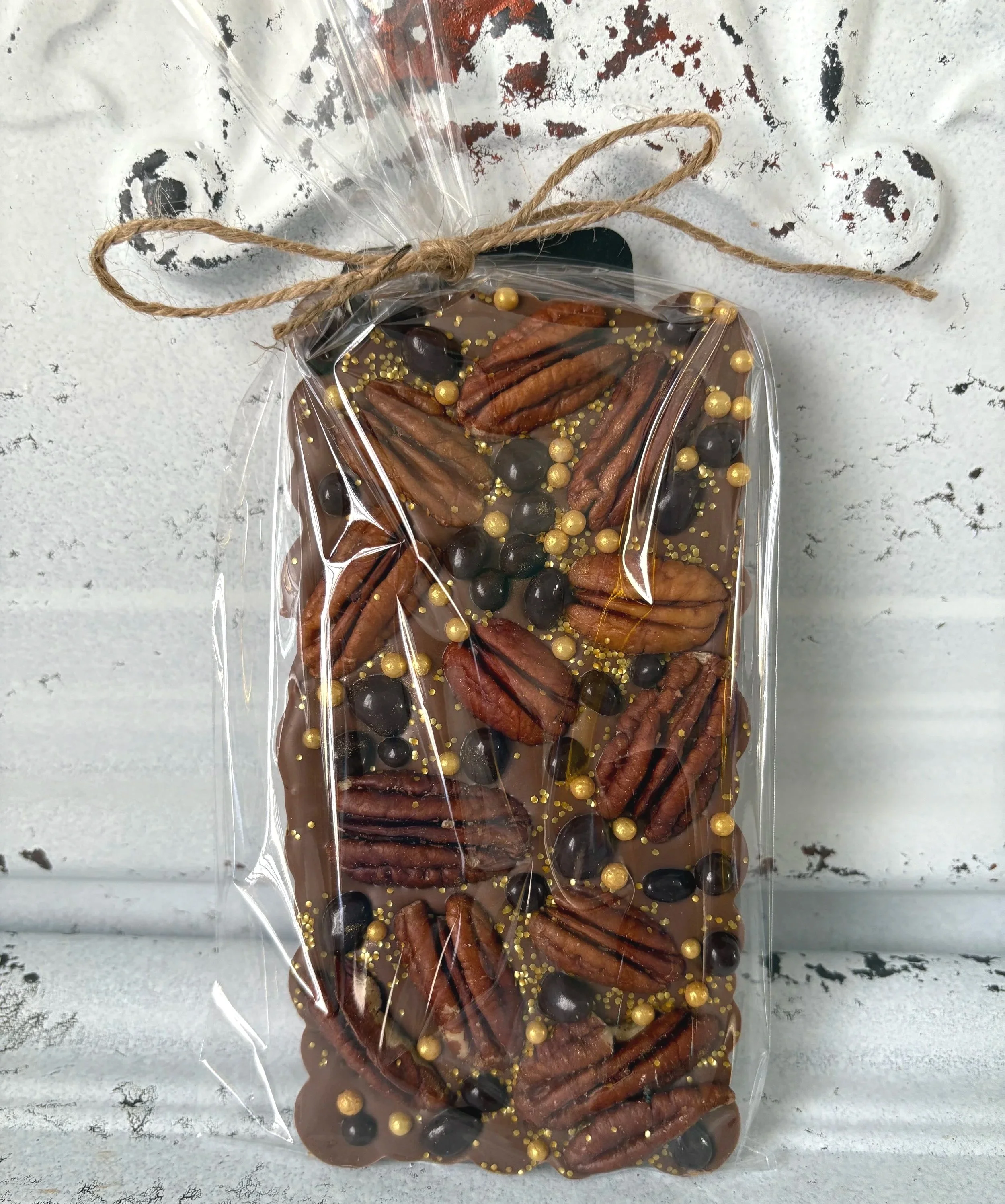 Chocolate Pecan Large Cheeky Mama Artisanal Belgian Chocolate Bar