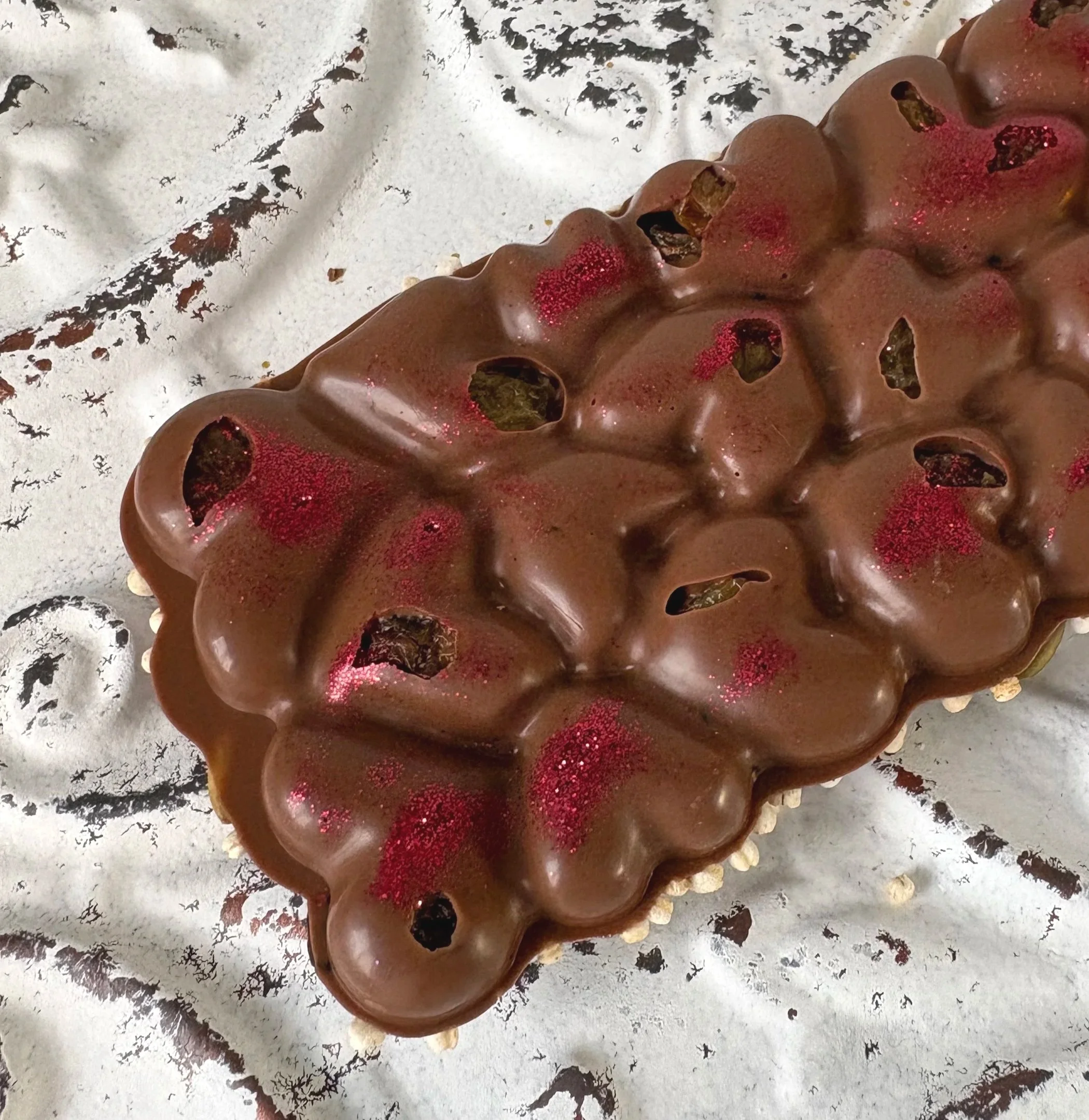 Triple Berry Large Cheeky Mama Artisanal Belgian Chocolate Bar