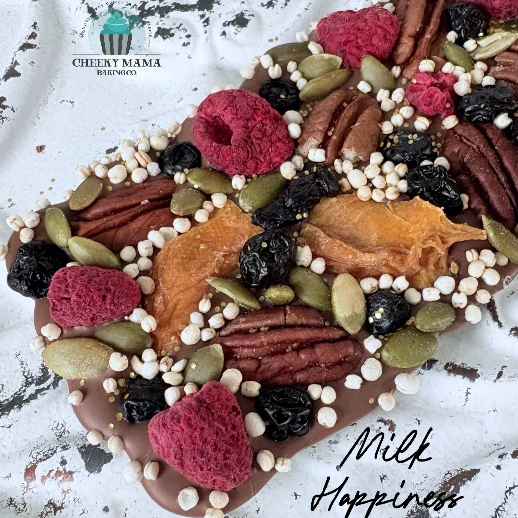 Cheeky Mama Baking Co.. Happiness Artisanal Belgian Chocolate Bar