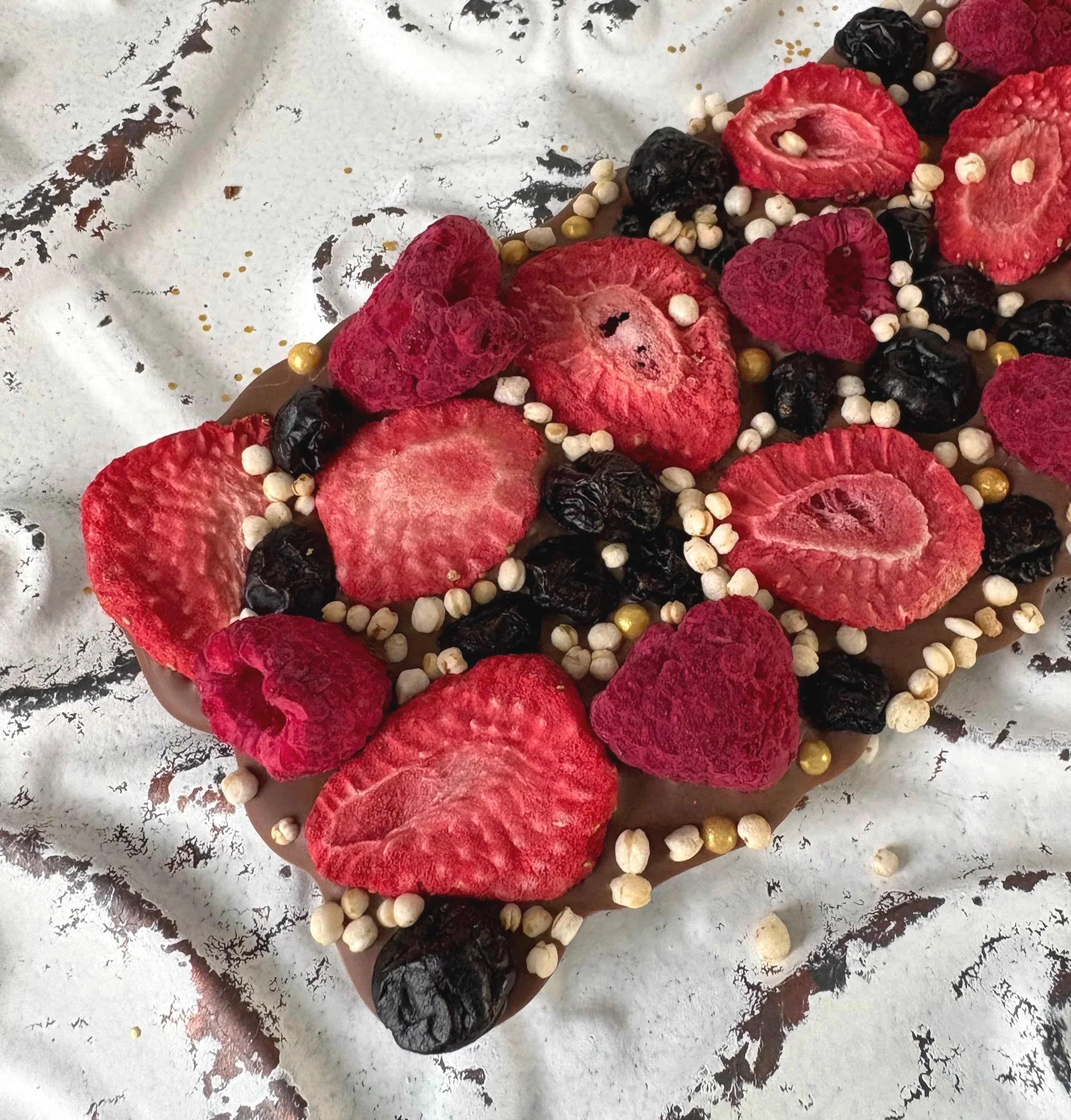 Triple Berry Large Cheeky Mama Artisanal Belgian Chocolate Bar