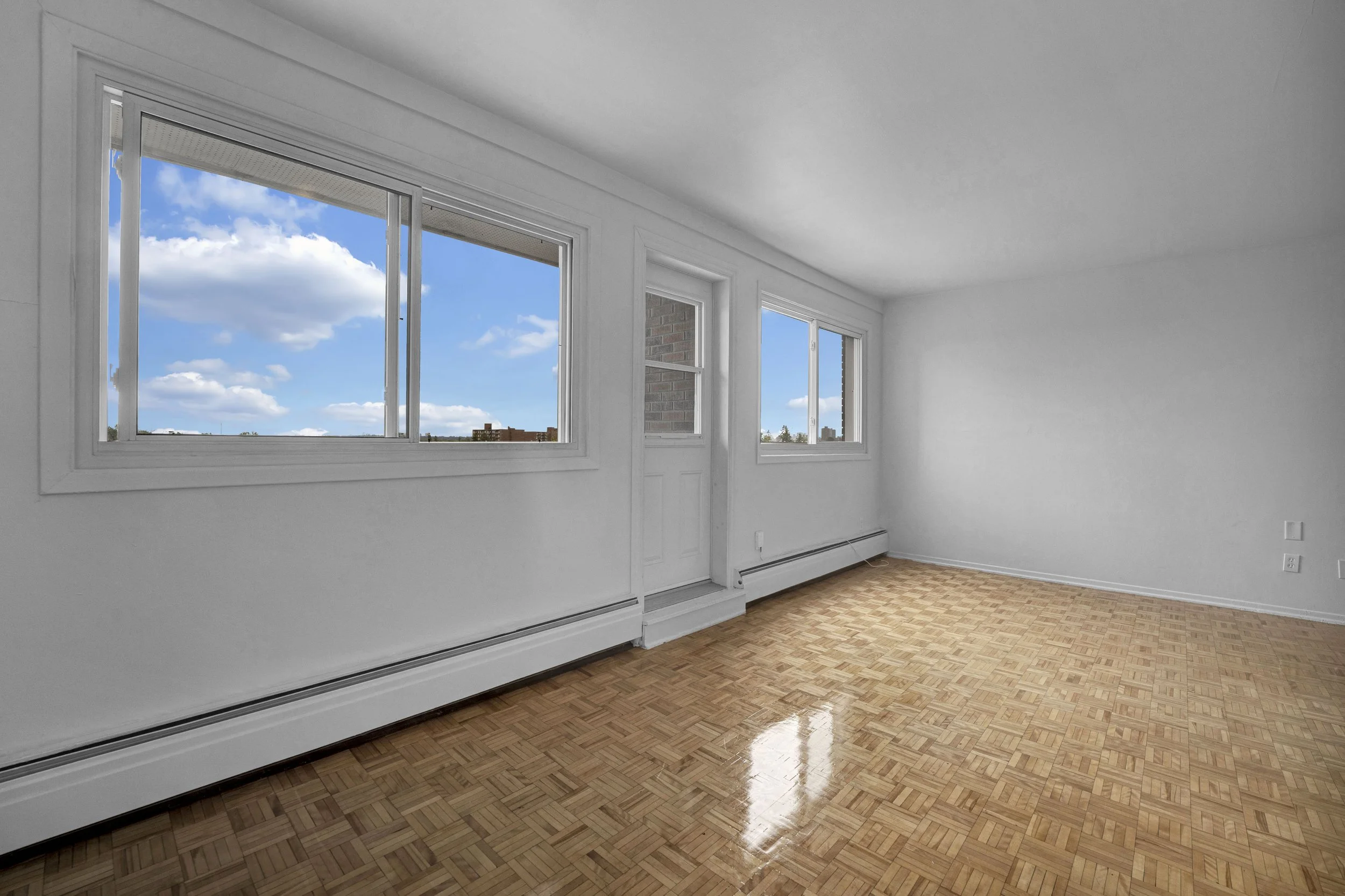 View professional interior and exterior real estate photography for 40, 45, and 55 Charles-Albanel apartment residences in Mont-Bleu, captured by Nvision 3D. See high-quality visuals that showcase multi-family rental properties.