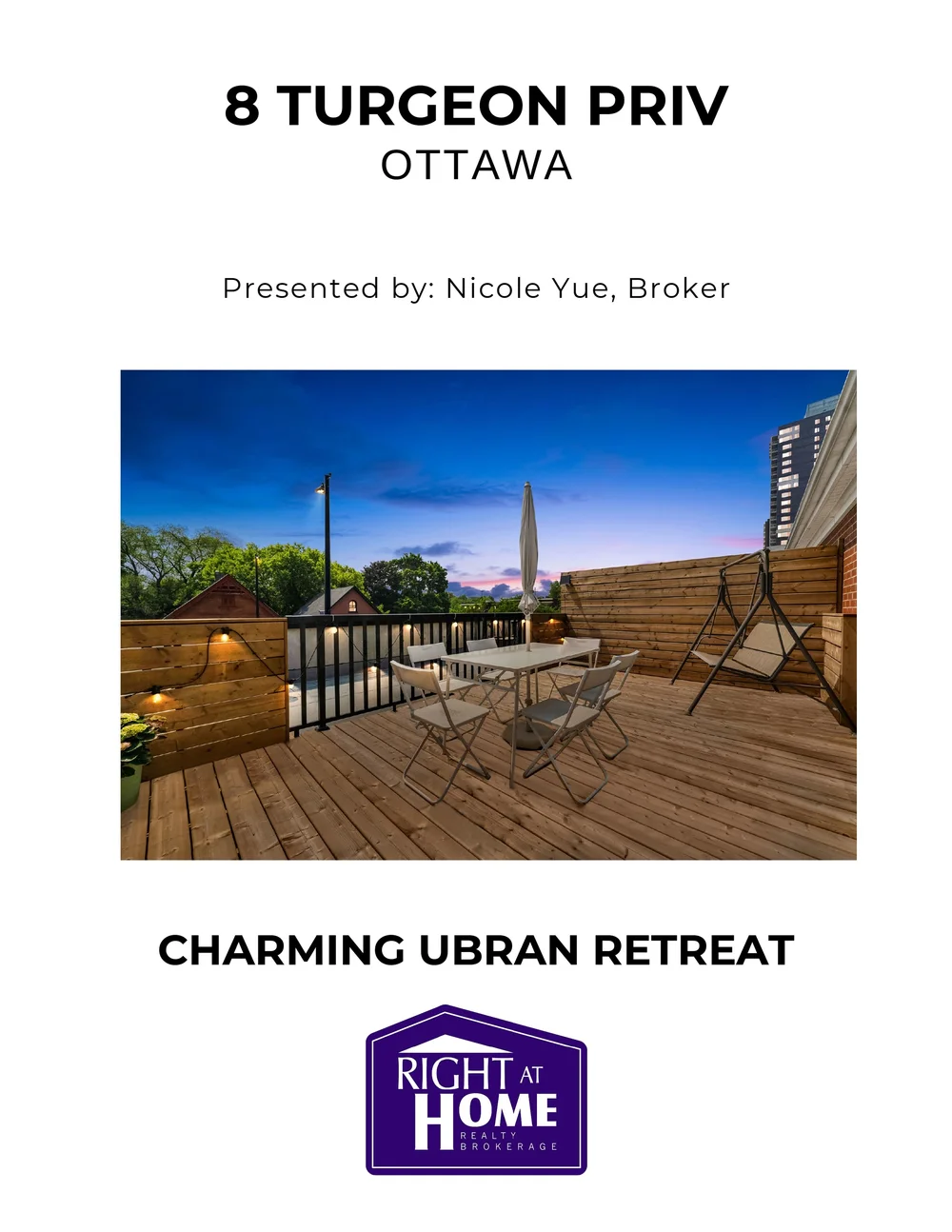 NVISION 3D property feature sheet example with listing photography and agent branding