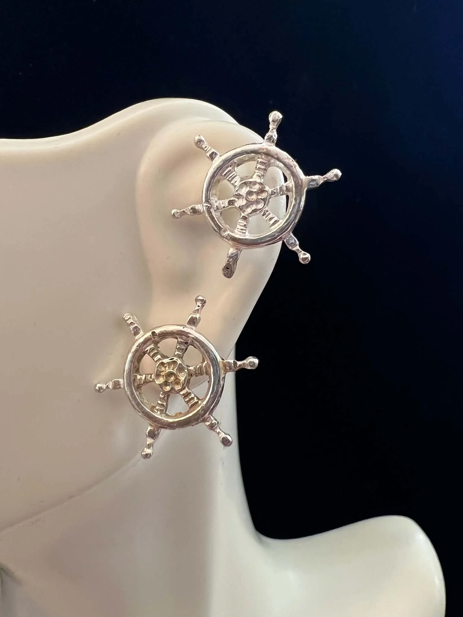 Ships Wheel Earrings